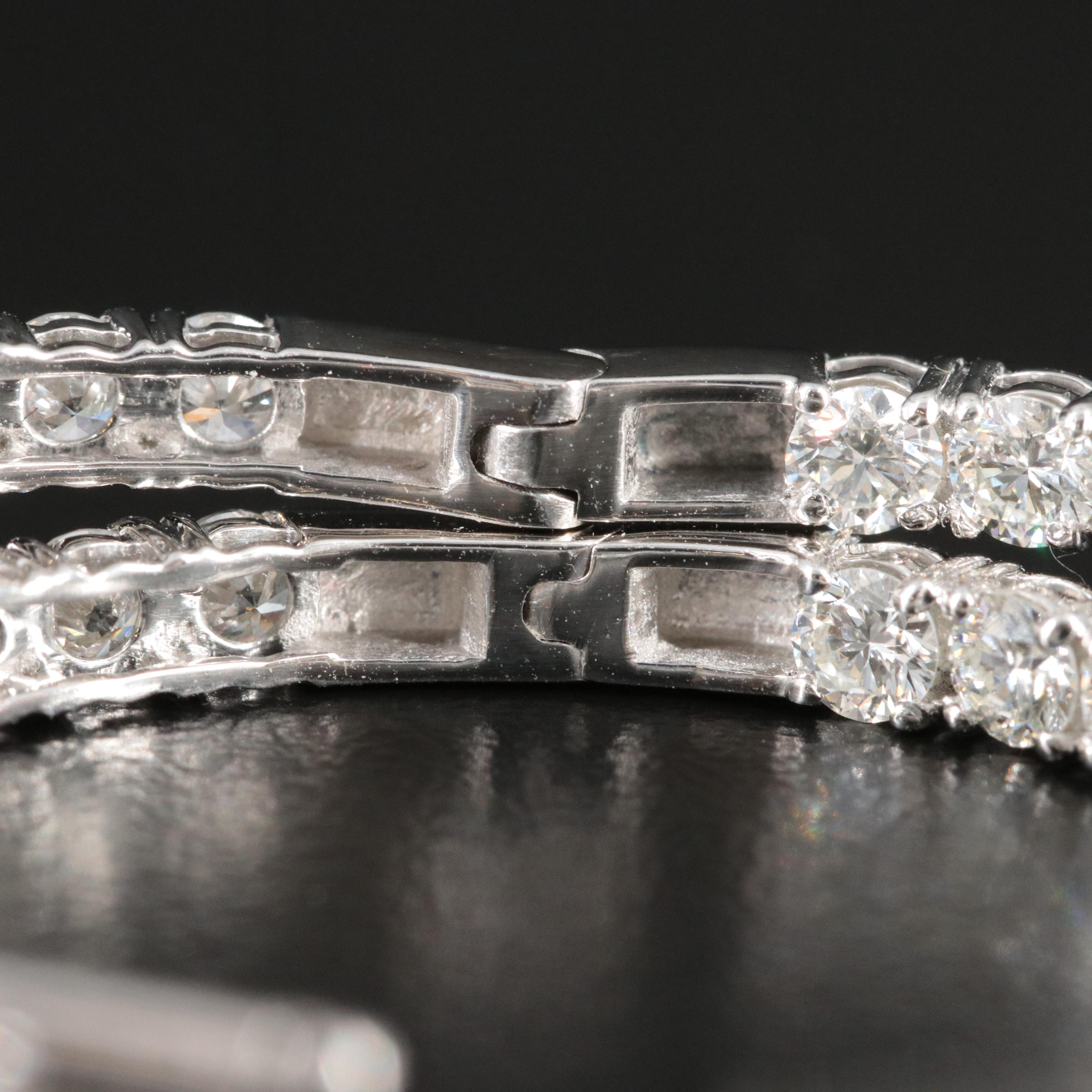 Platinum 3.94 CTW Diamond Inside Out Hoop Earrings