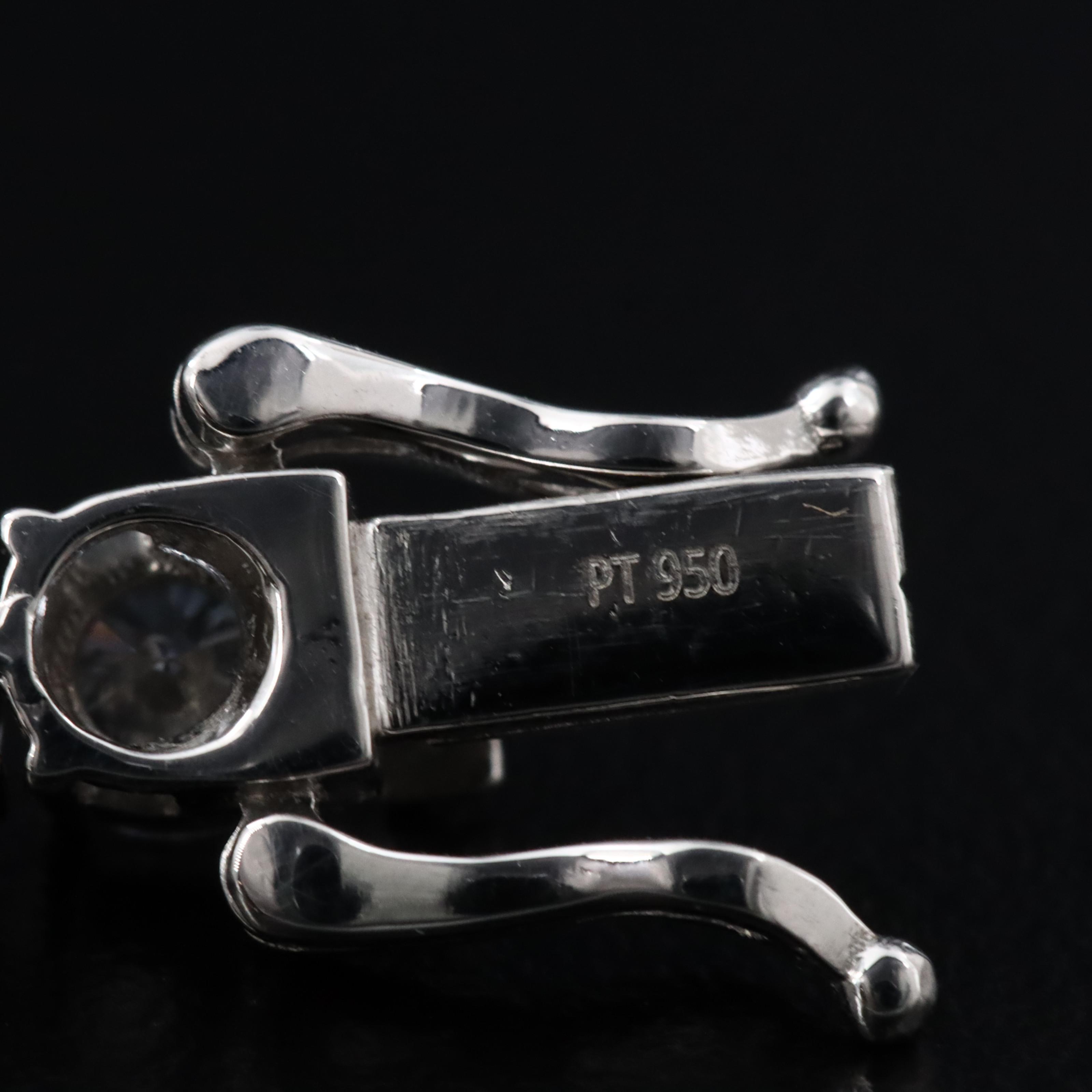 Platinum 12.19 CTW Lab Grown Diamond Line Bracelet