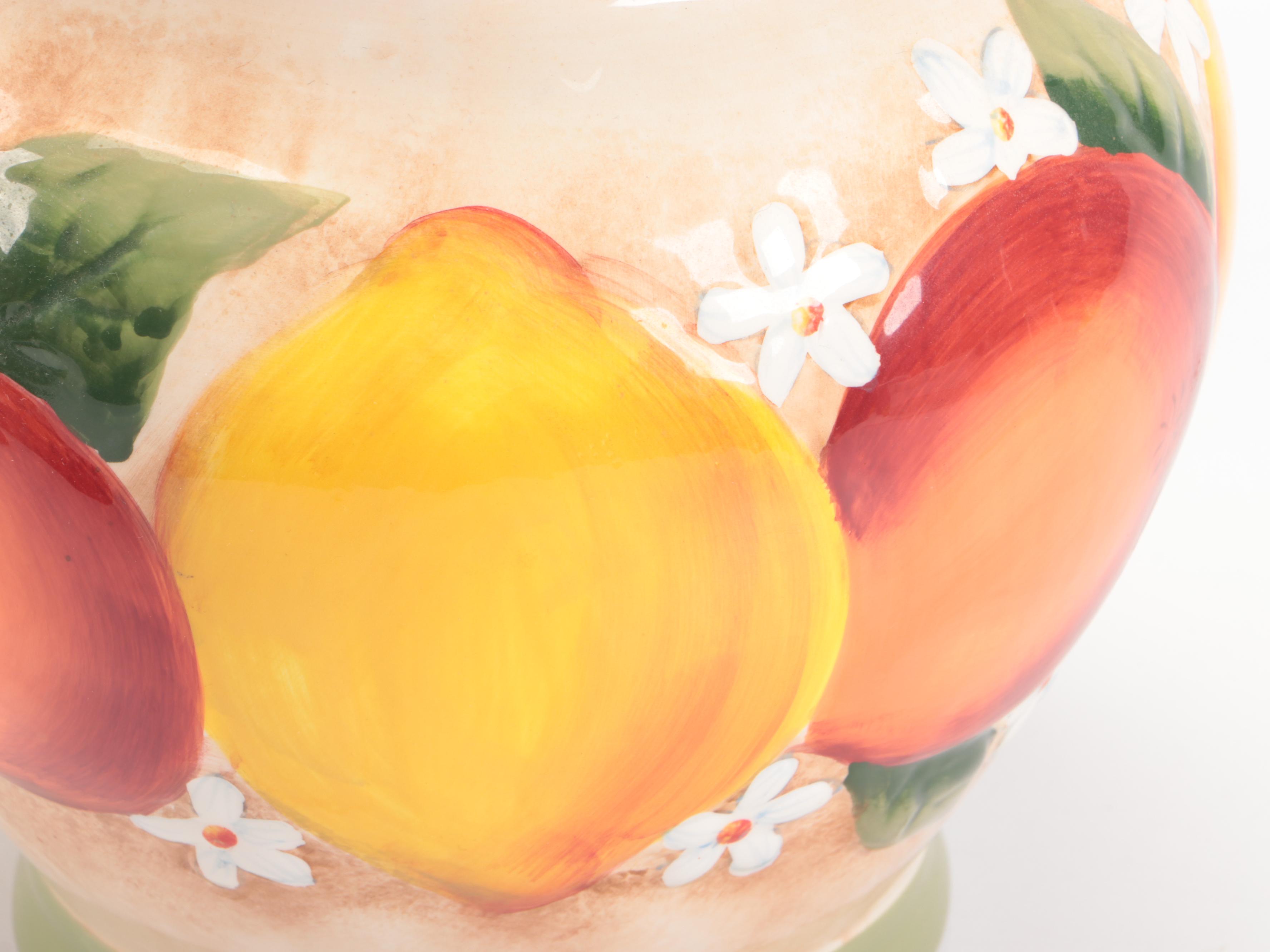 Italian Style Ceramic Hand-Painted Biscotti and Other Cookie Jars