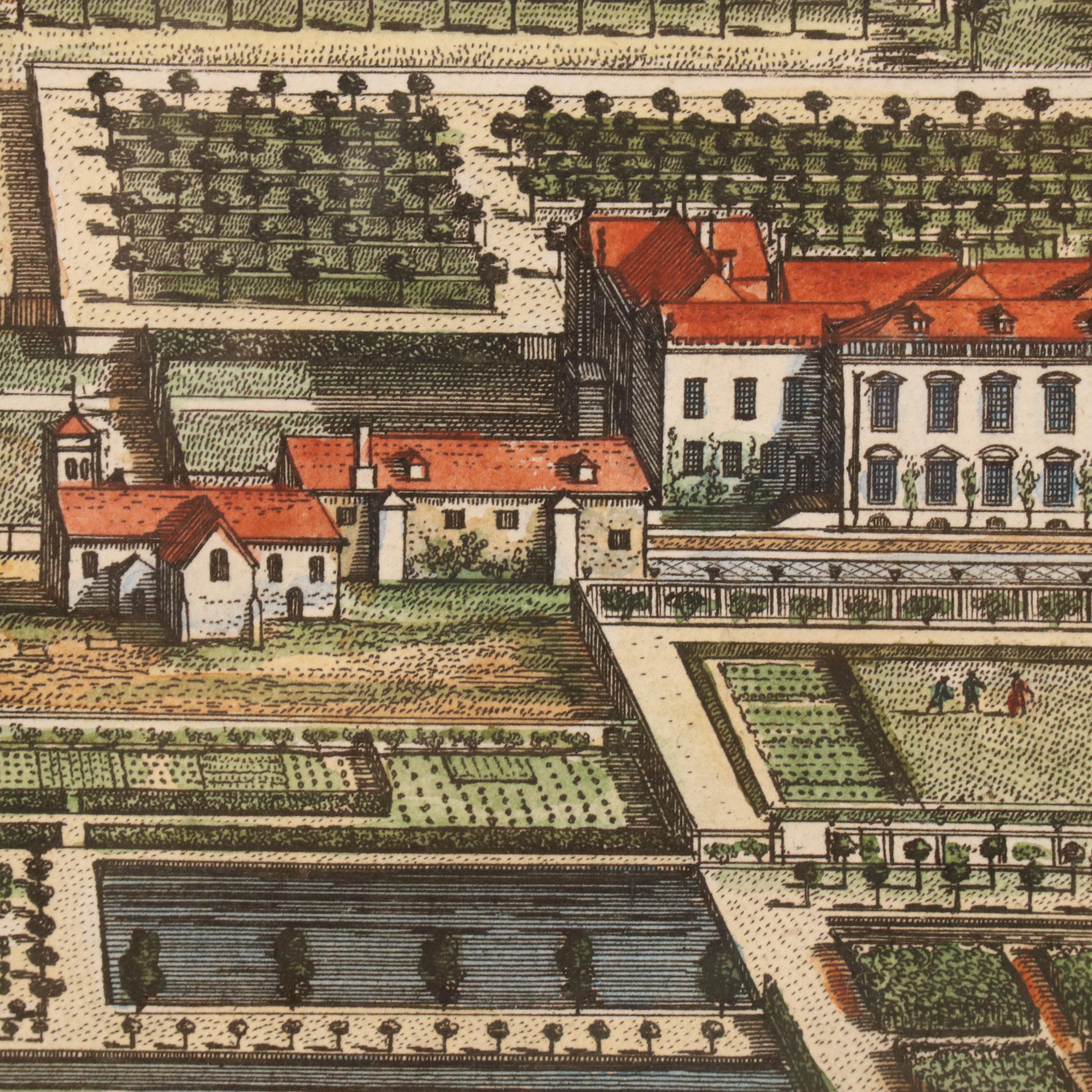 "Kip's Views" Johannes Kip After Leonard Knyff Hand-Colored Engravings, 18th C.