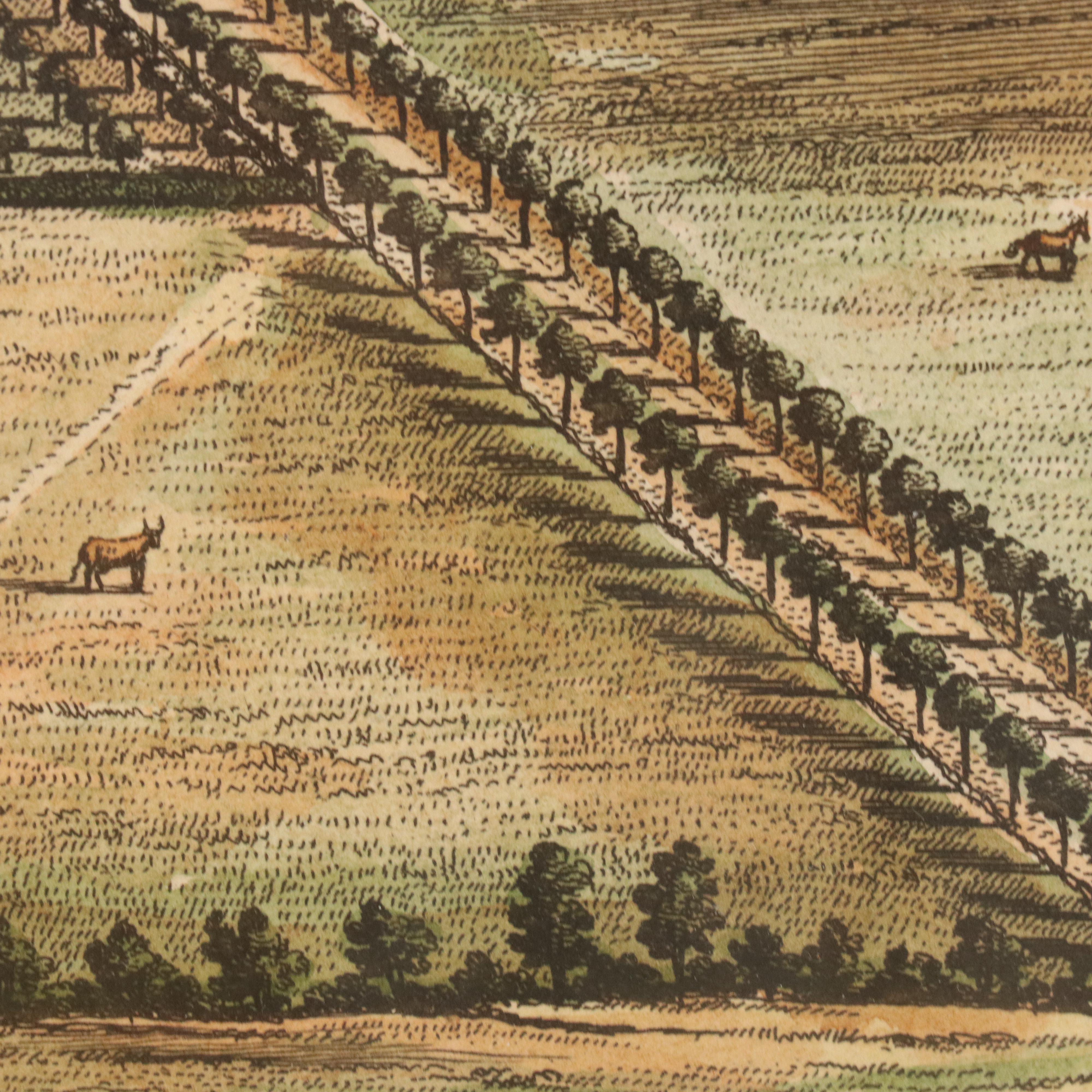 "Kip's Views" Johannes Kip After Leonard Knyff Hand-Colored Engravings, 18th C.