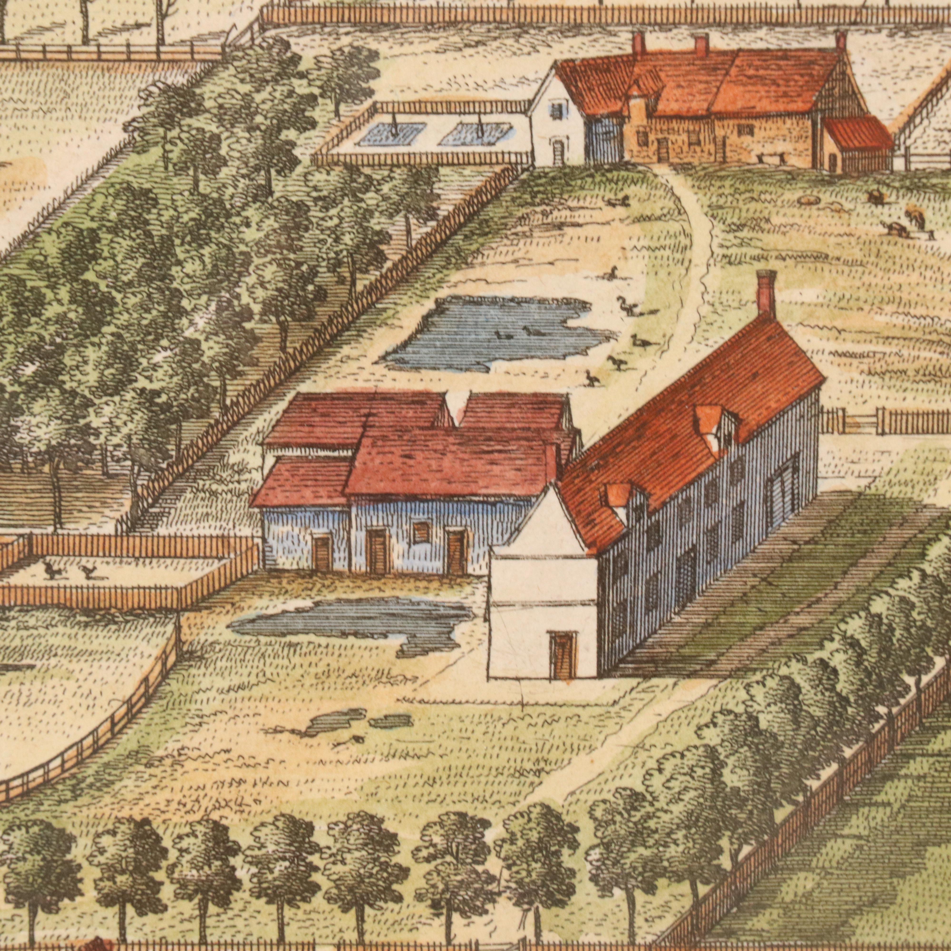 "Kip's Views" Johannes Kip After Leonard Knyff Hand-Colored Engravings, 18th C.