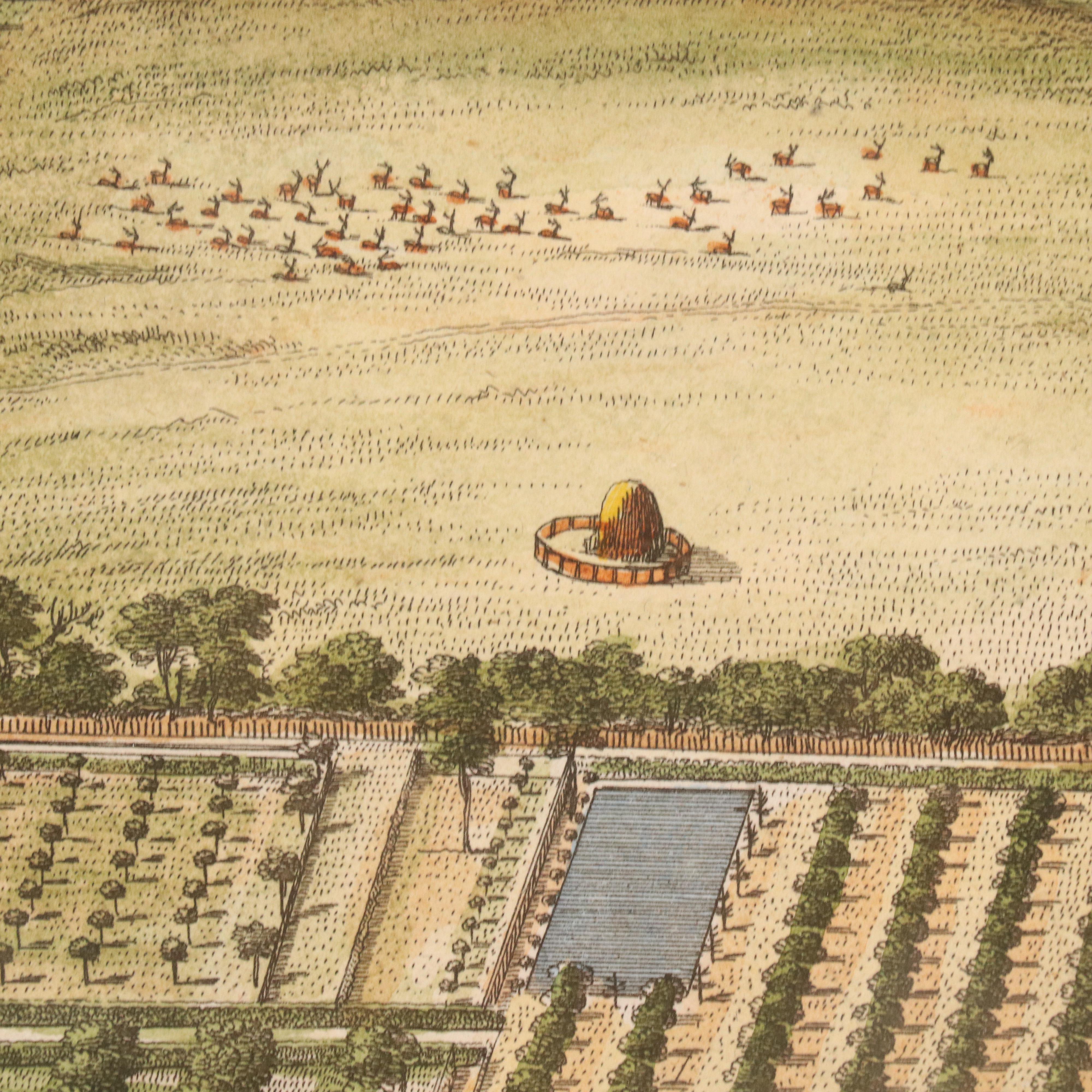 "Kip's Views" Johannes Kip After Leonard Knyff Hand-Colored Engravings, 18th C.