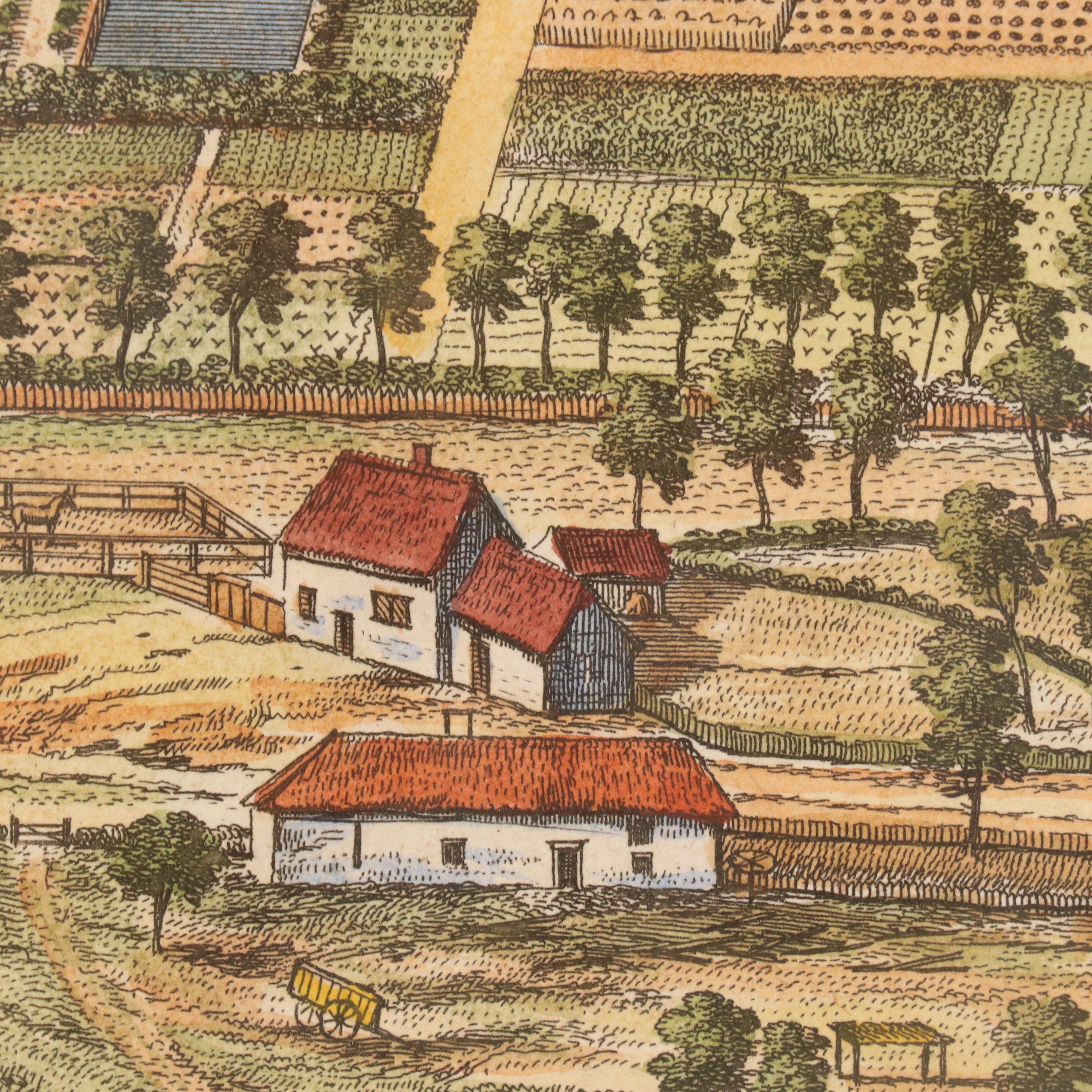 "Kip's Views" Johannes Kip After Leonard Knyff Hand-Colored Engravings, 18th C.