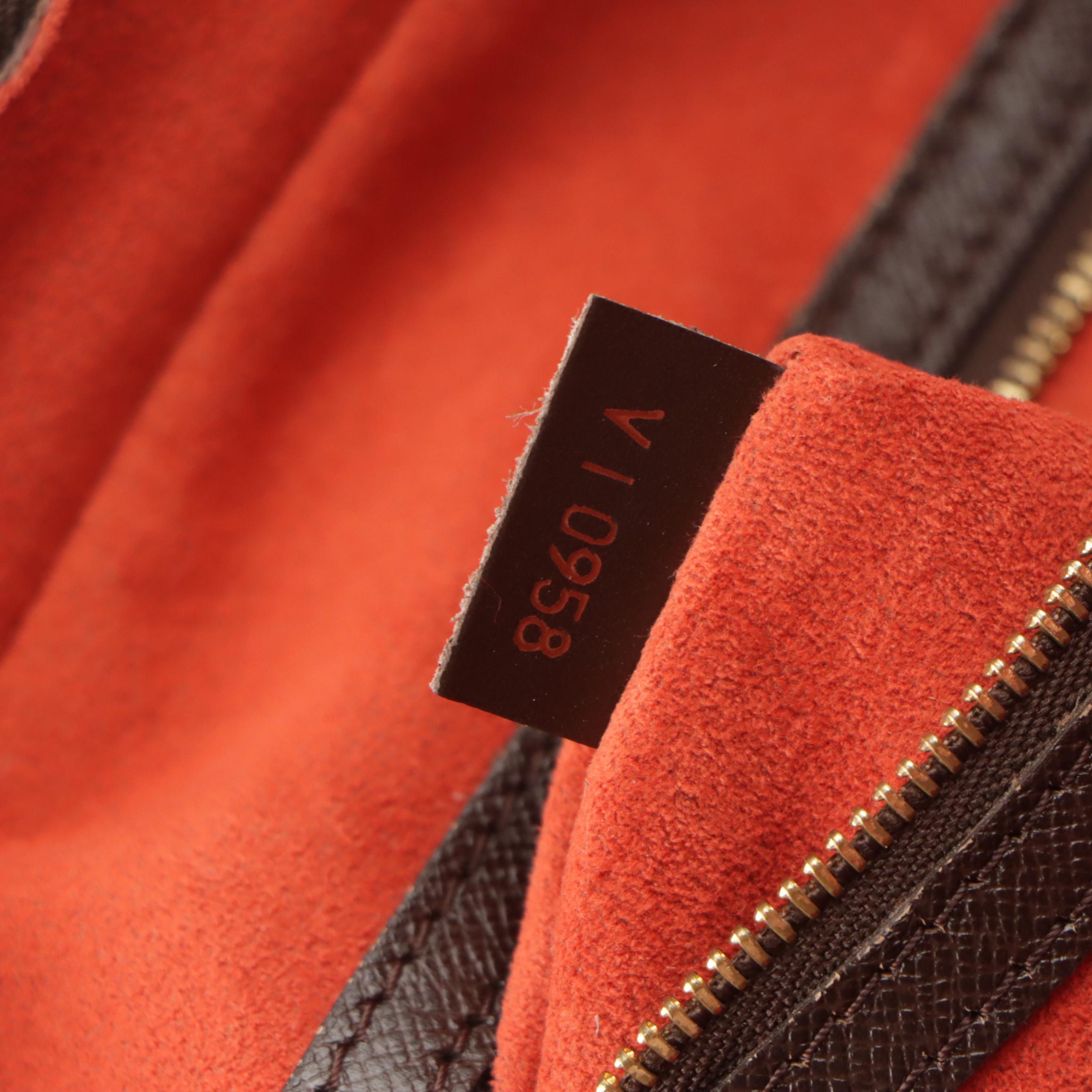 Louis Vuitton Brera Handbag in Damier Ebene Canvas and Leather Trim