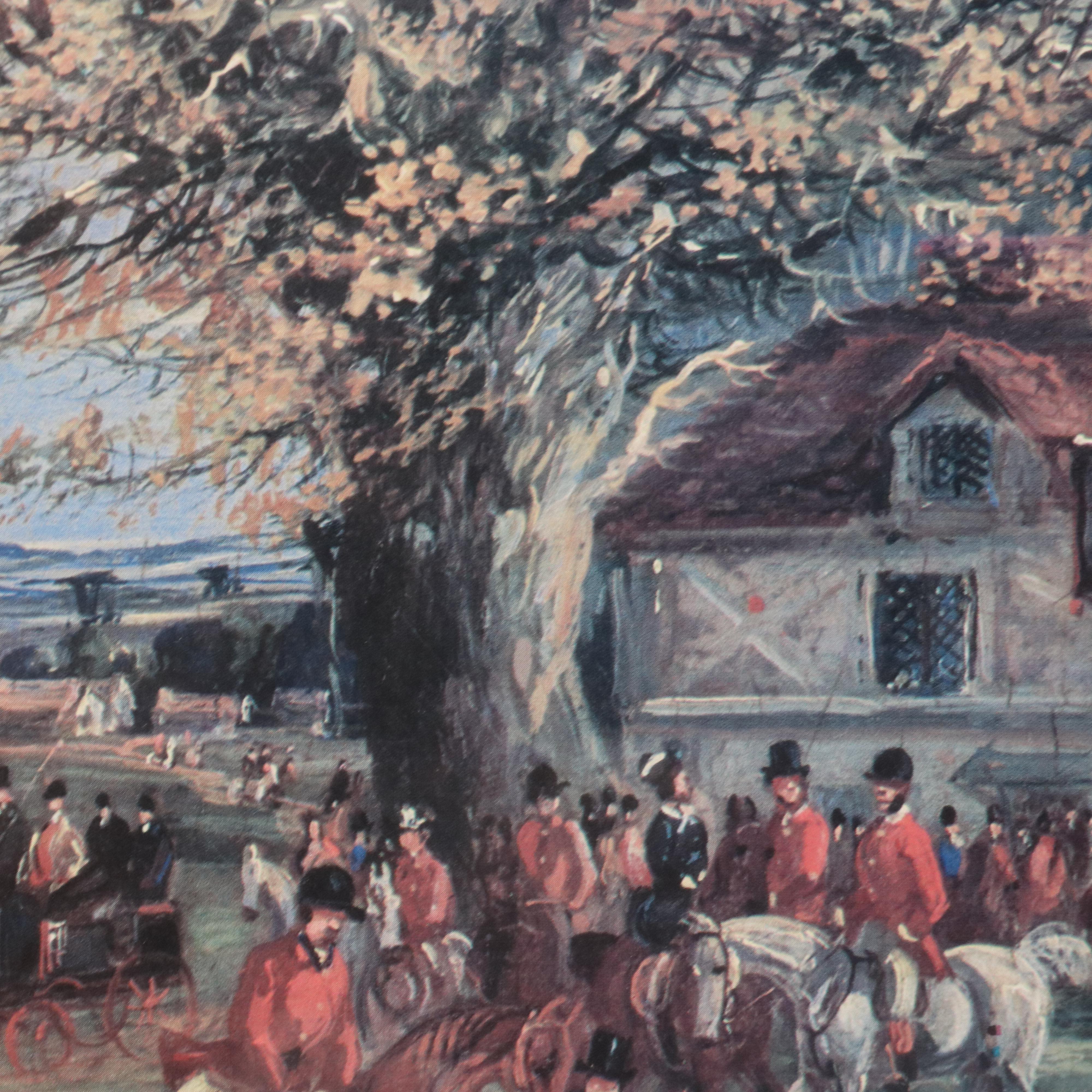 After Samuel Henry Gordon Alken Offset Lithograph "A Stage Coach Passing a Meet"