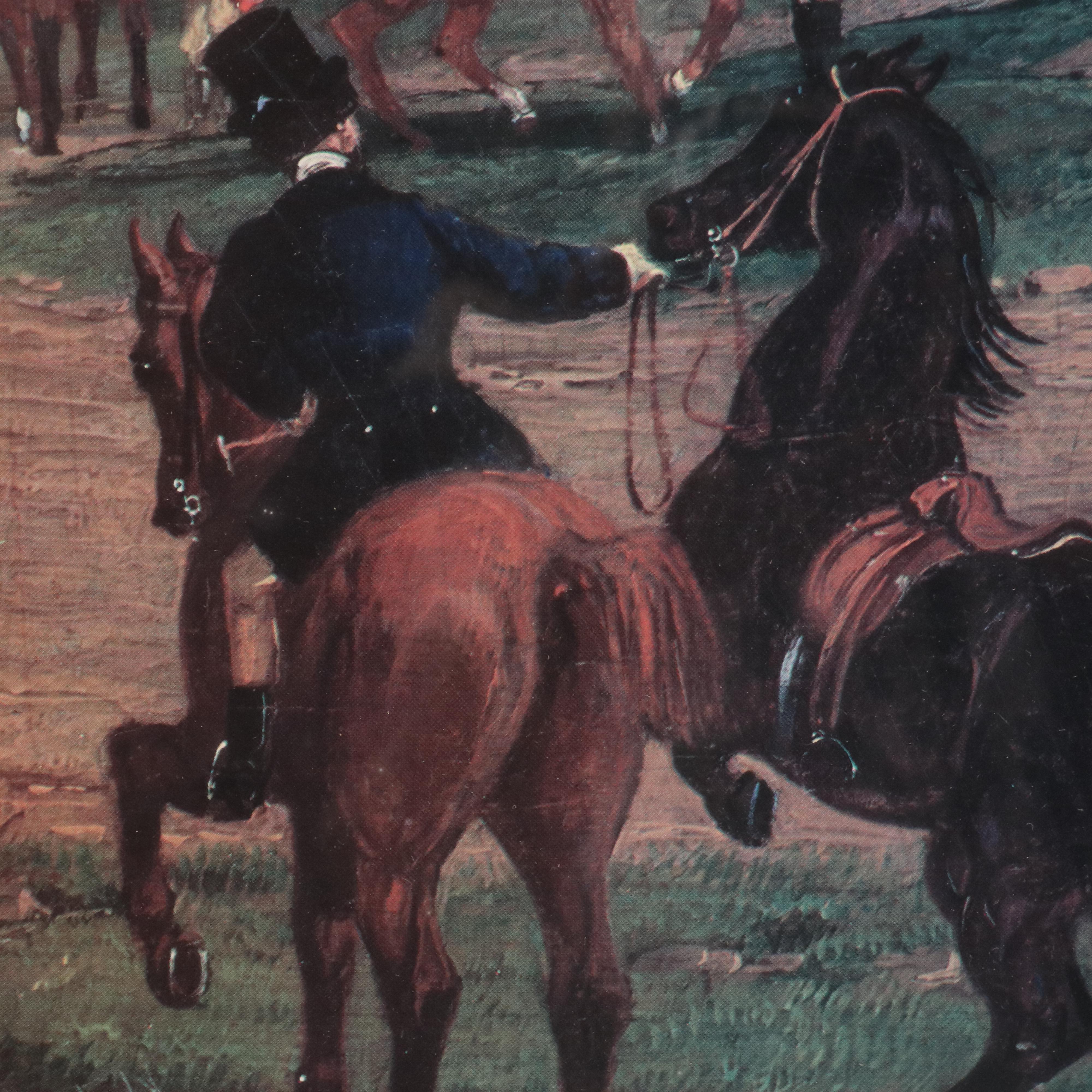 After Samuel Henry Gordon Alken Offset Lithograph "A Stage Coach Passing a Meet"