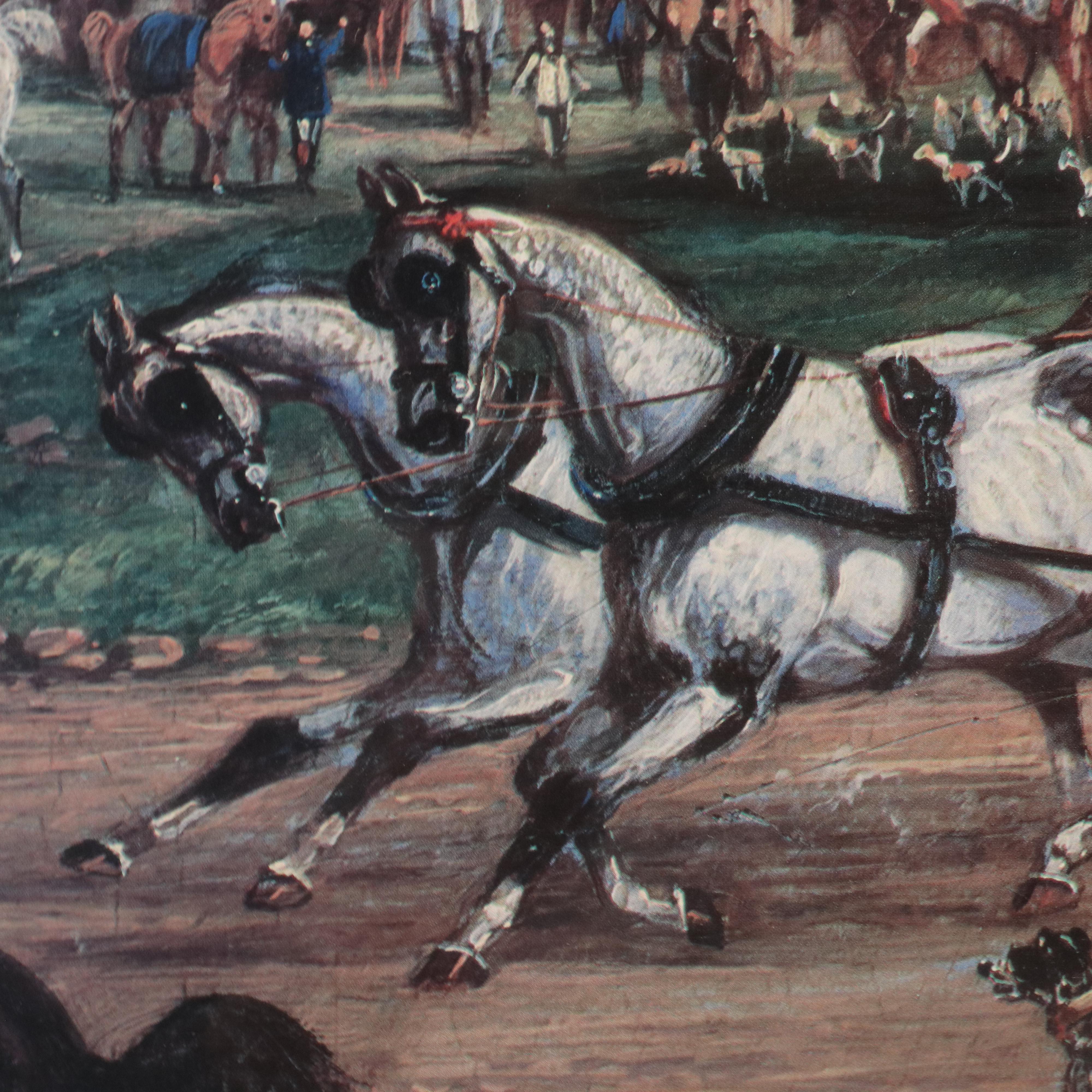 After Samuel Henry Gordon Alken Offset Lithograph "A Stage Coach Passing a Meet"