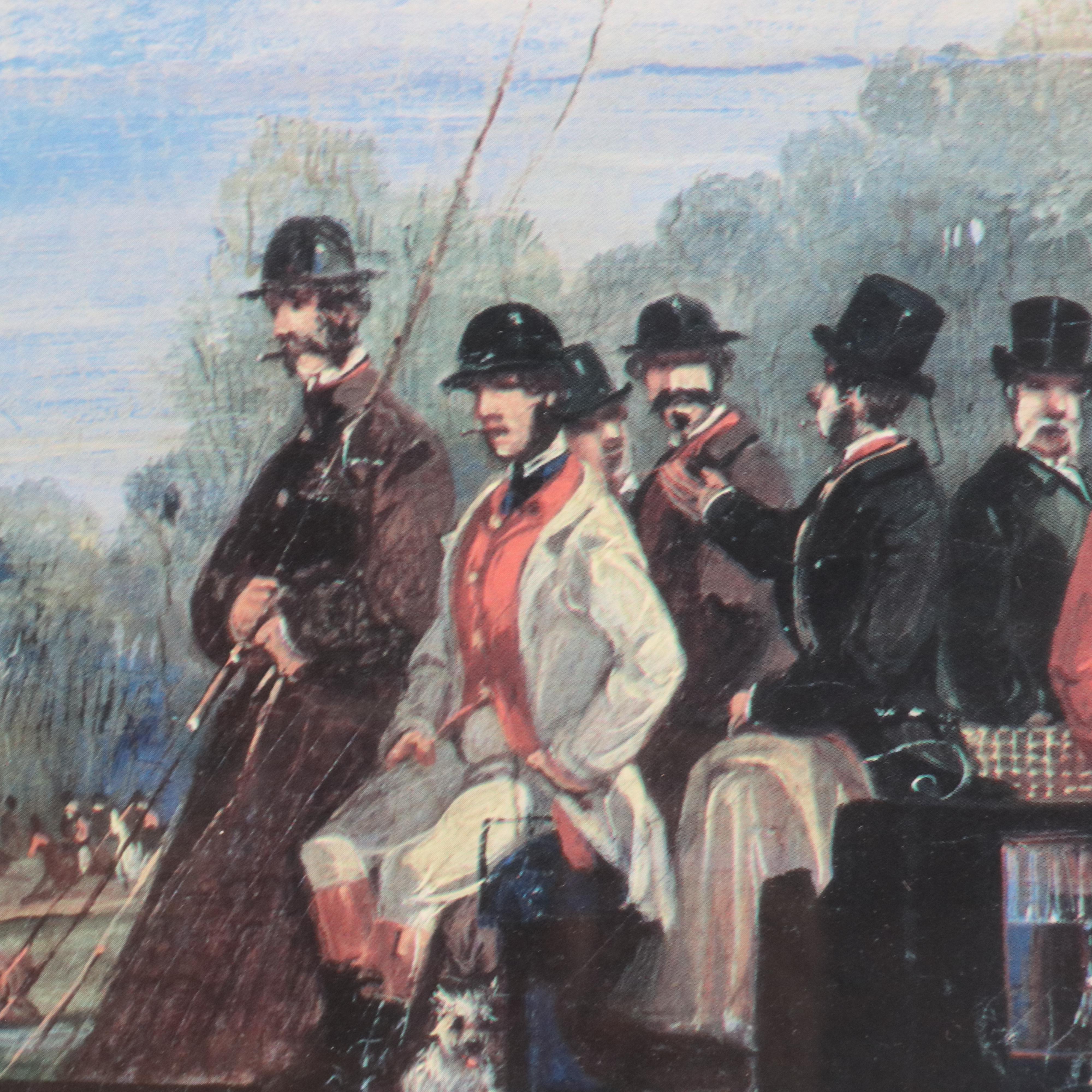 After Samuel Henry Gordon Alken Offset Lithograph "A Stage Coach Passing a Meet"