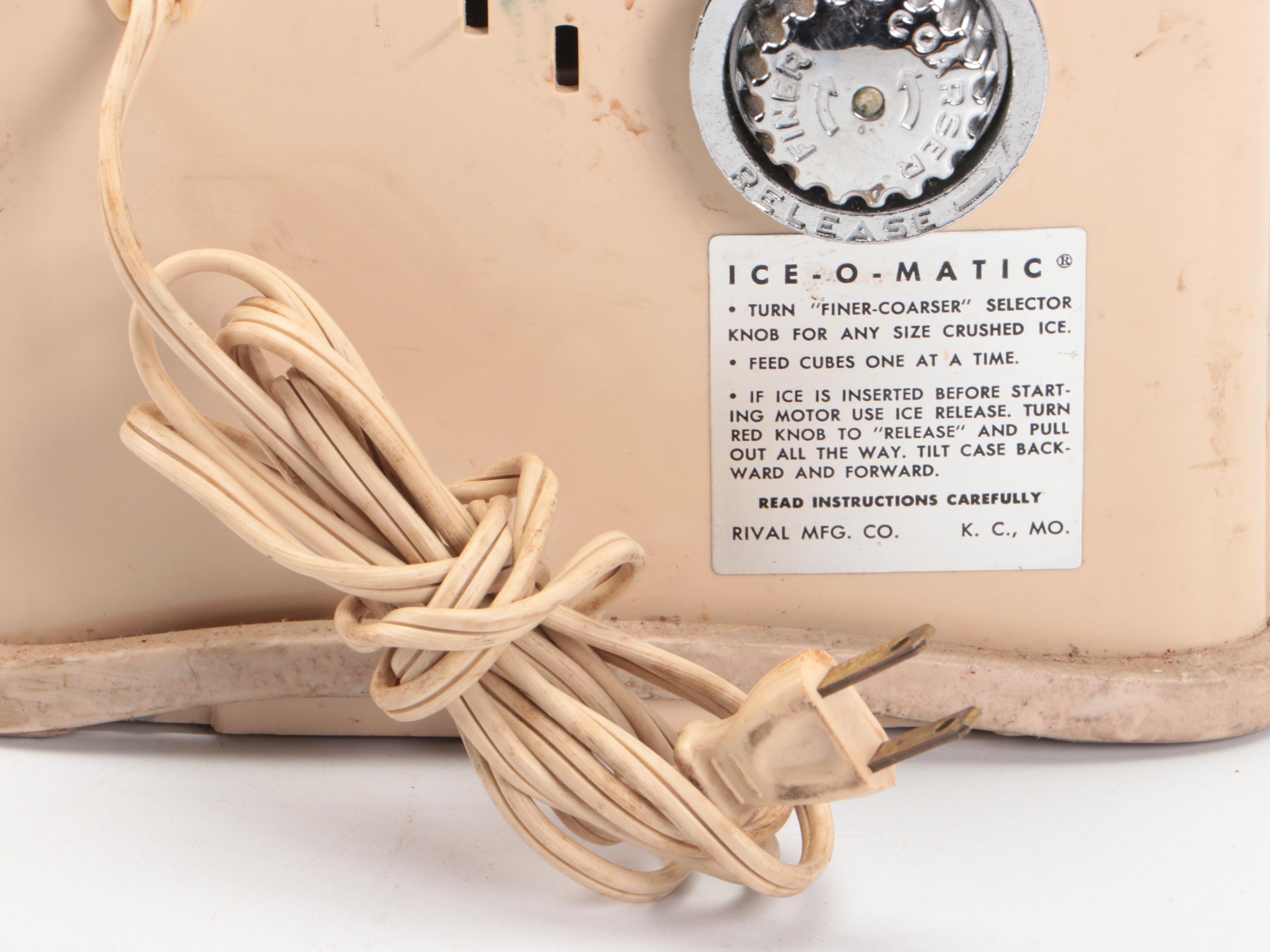 Ice-O-Matic Electric Ice Crusher, Mid-20th Century