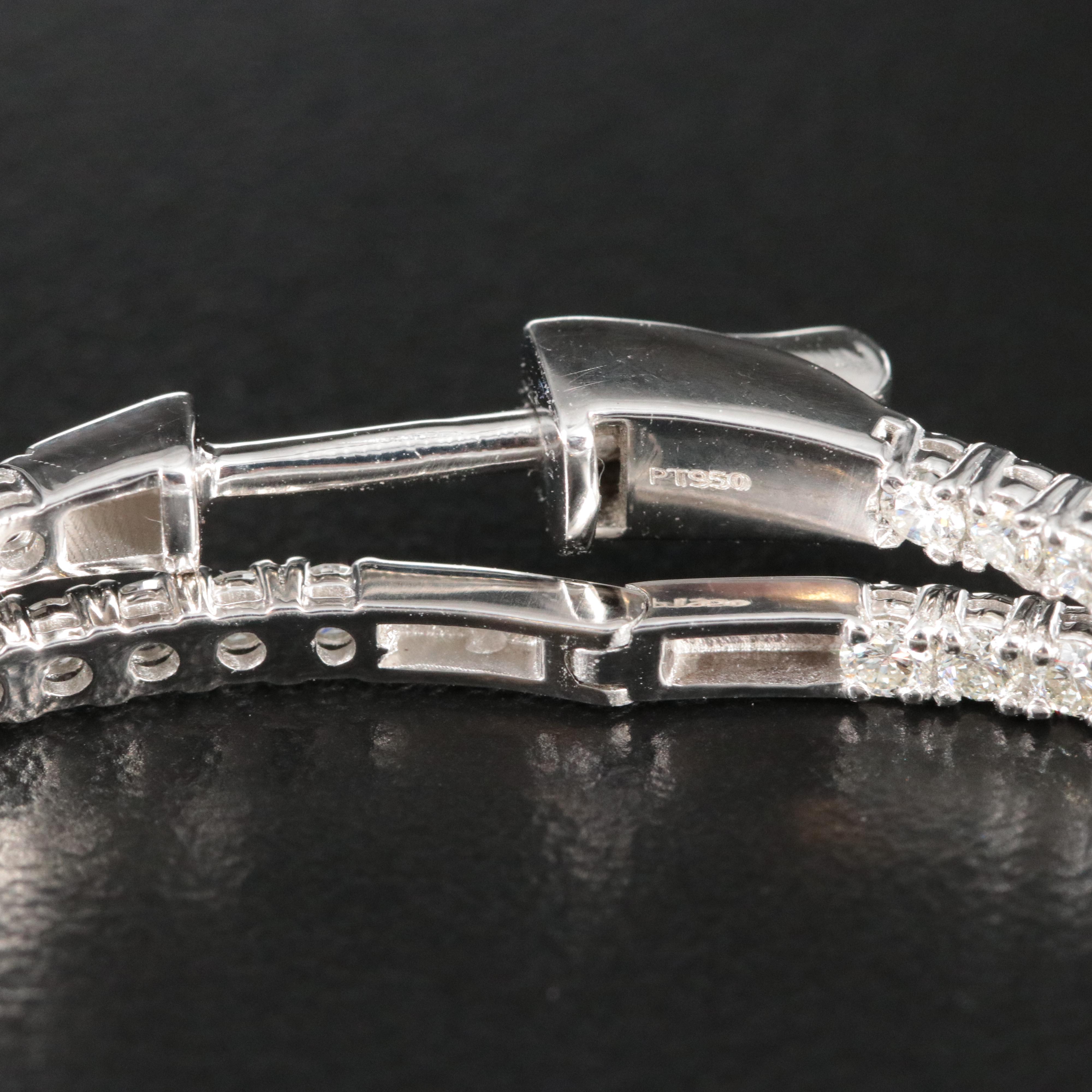 Platinum 2.94 CTW Diamond Inside Out Hoop Earrings