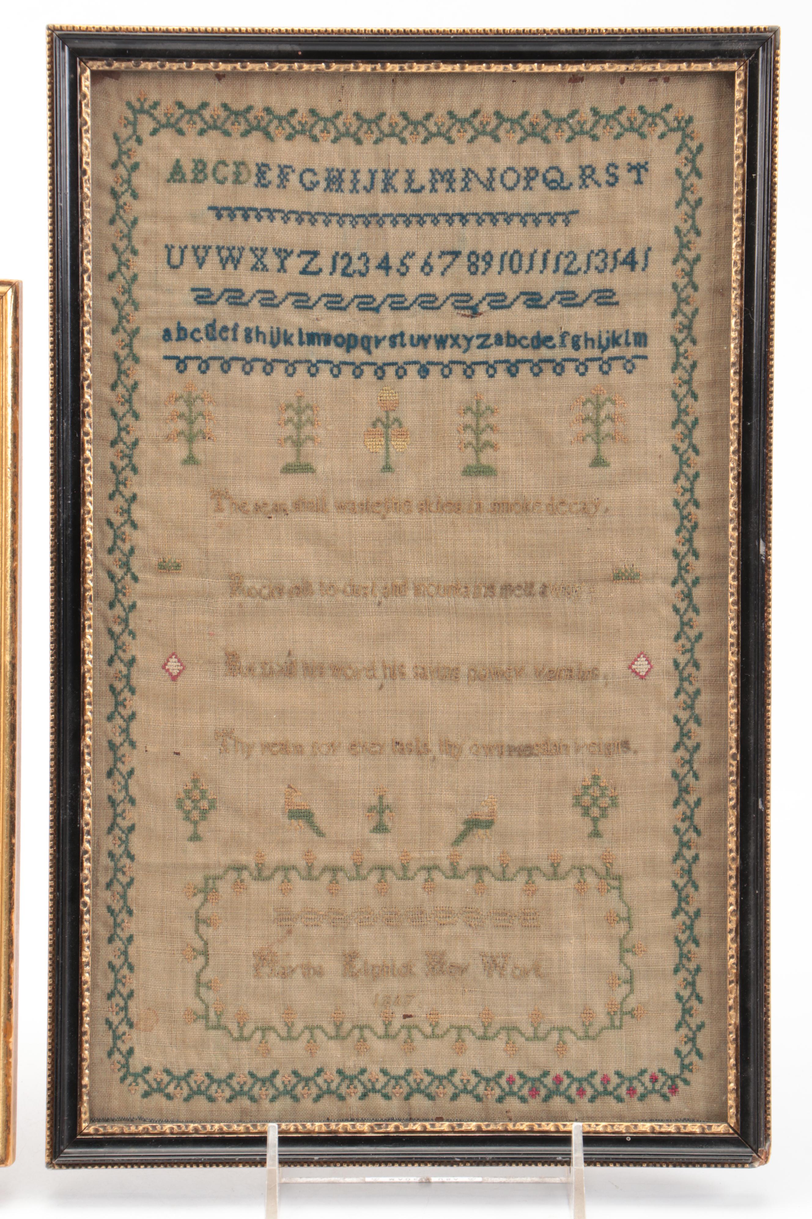 Framed Cross-Stitch Samplers