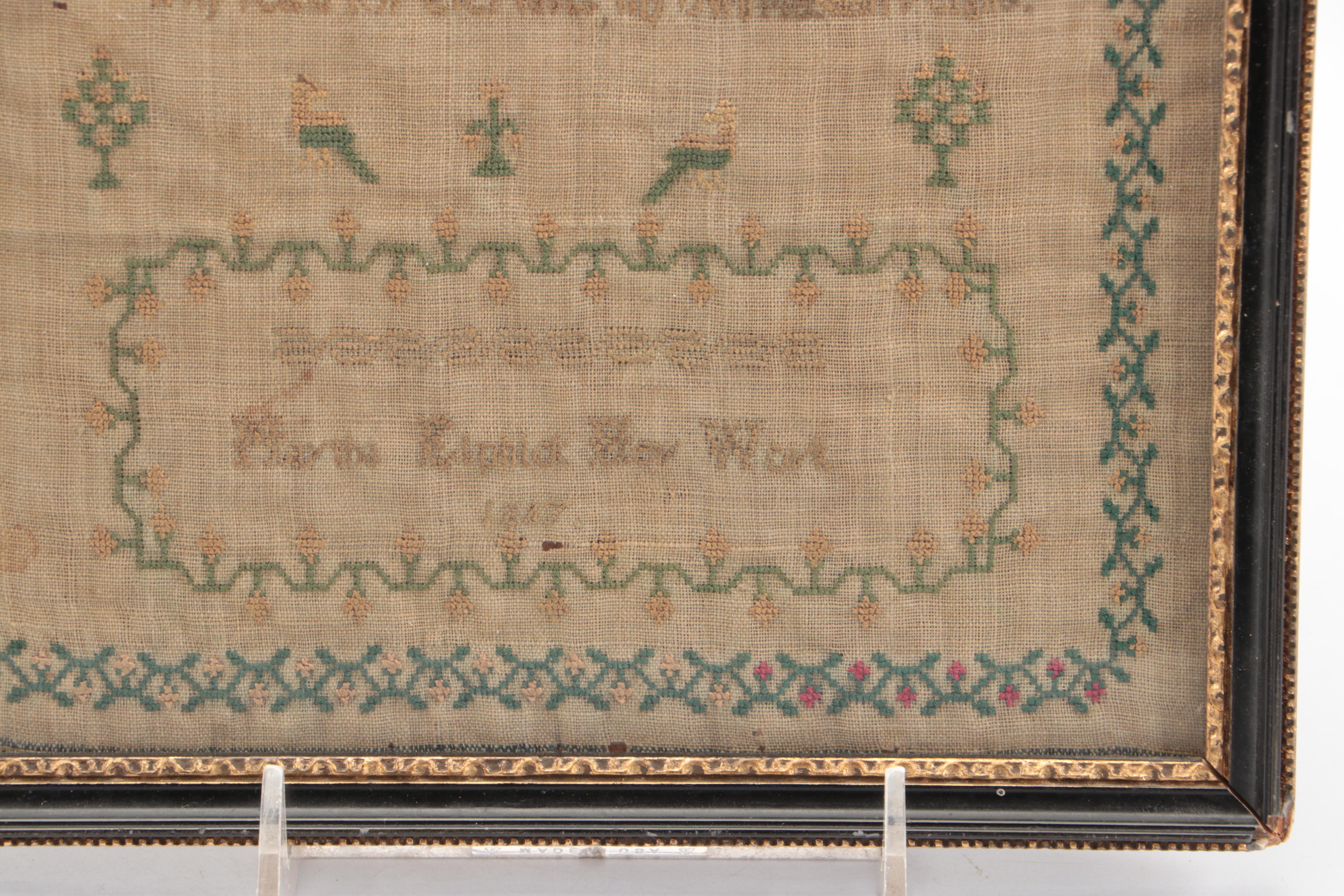 Framed Cross-Stitch Samplers