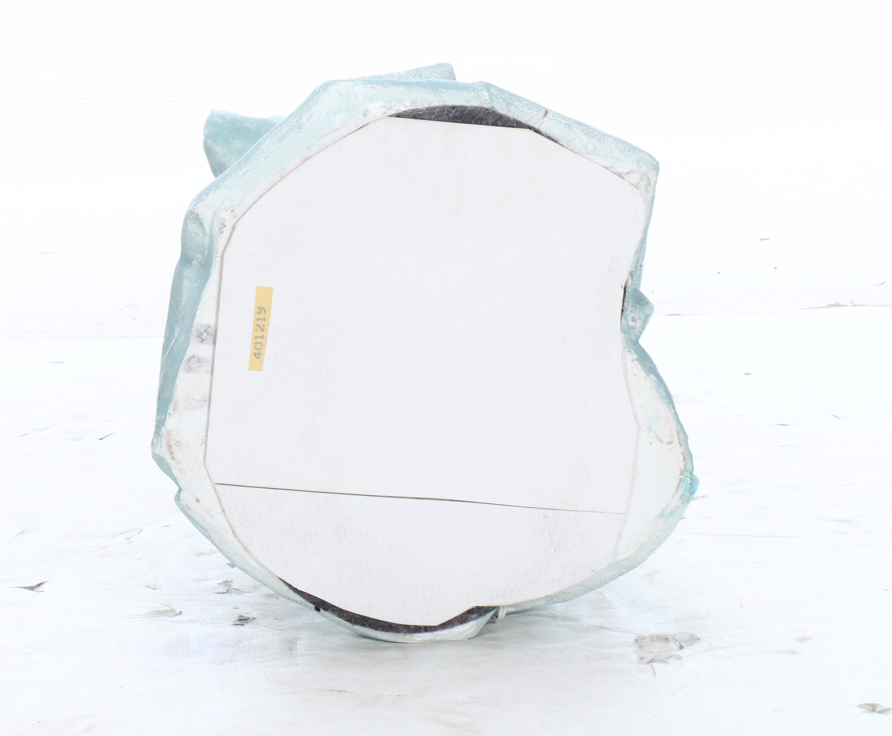 John Dickinson Style Plaster Draped Knotted Fabric Floor Lamp, Coolie Shade