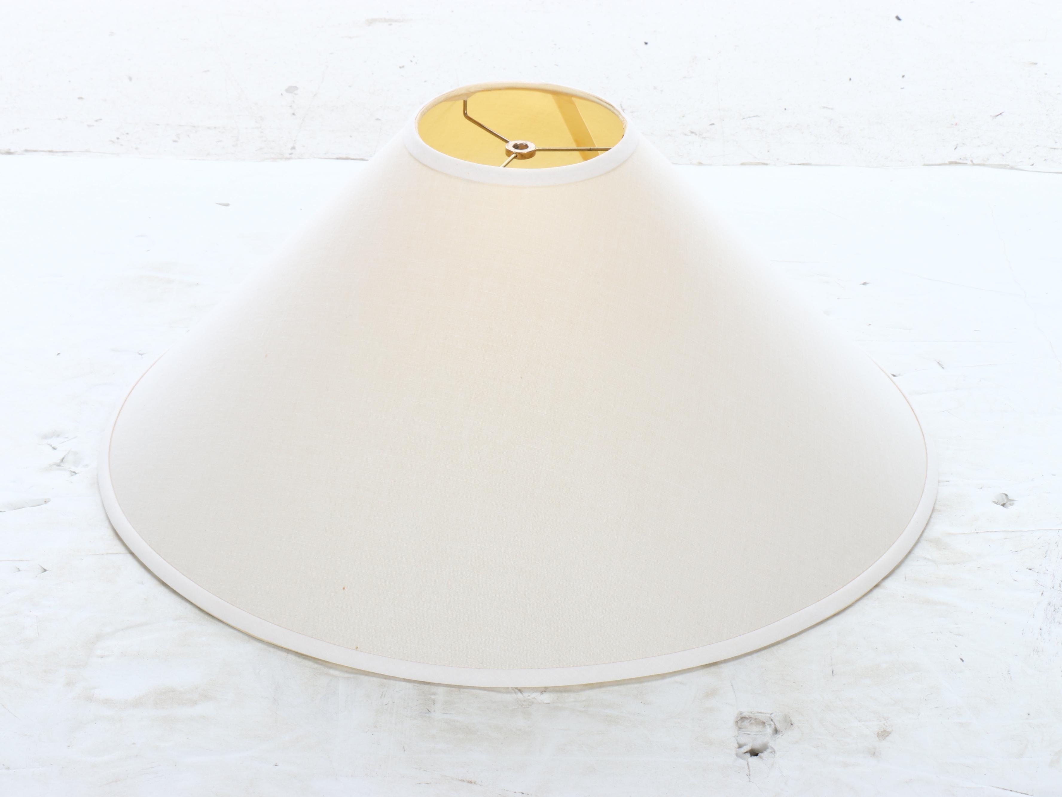 John Dickinson Style Plaster Draped Knotted Fabric Floor Lamp, Coolie Shade