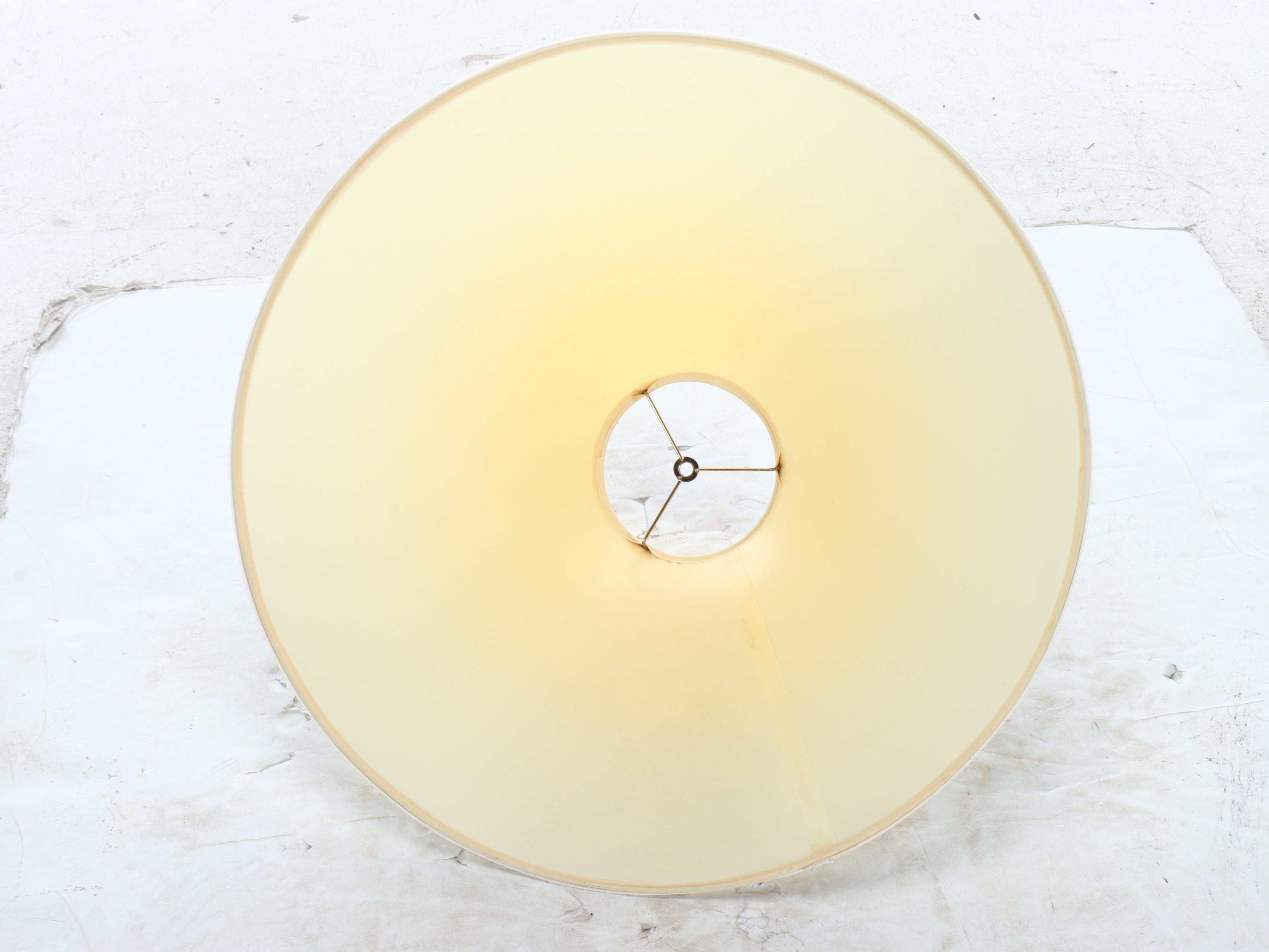 John Dickinson Style Plaster Draped Knotted Fabric Floor Lamp, Coolie Shade