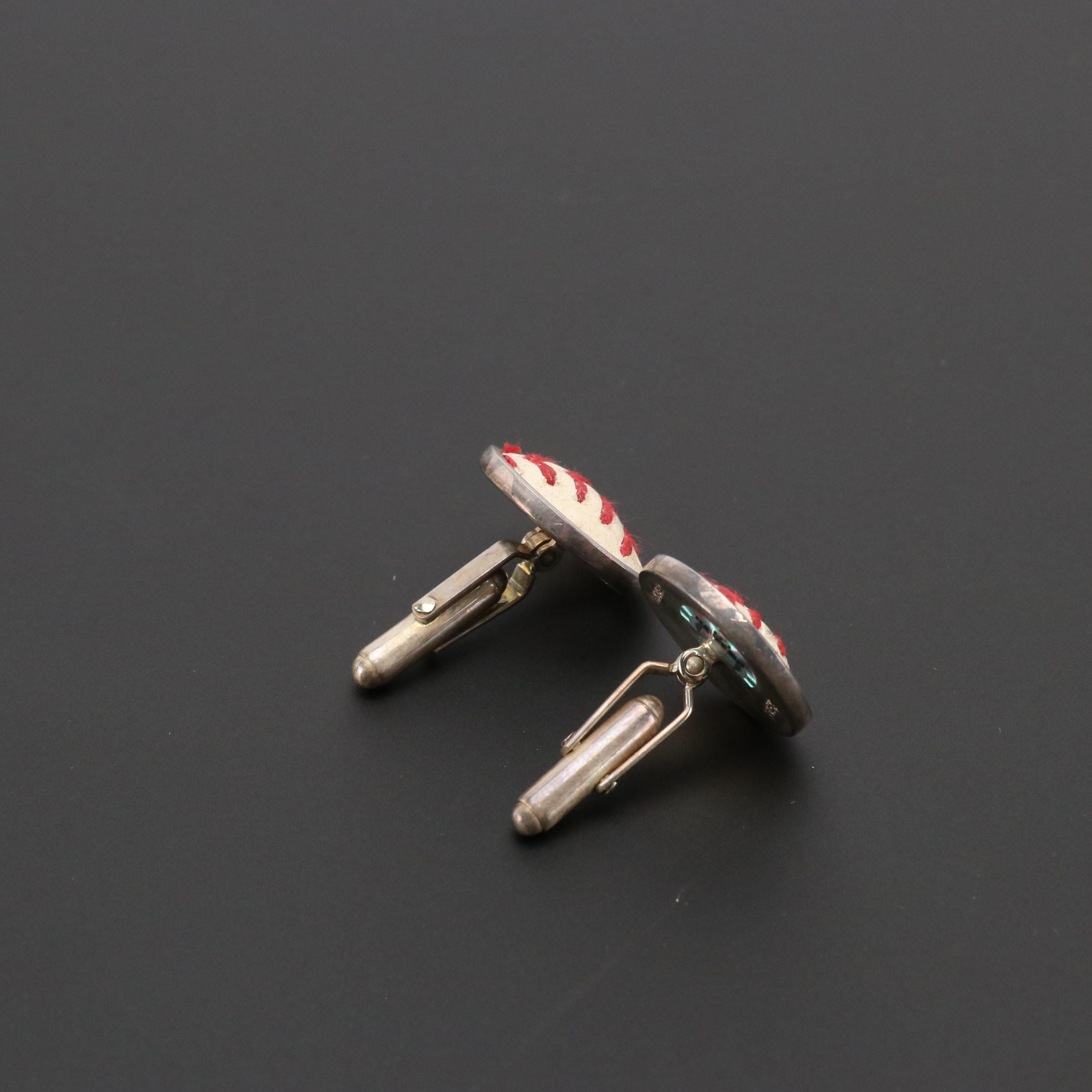 Tokens & Icons Game-Used Baseball Cufflinks, JoS. A. Bank Onyx Cufflinks, More