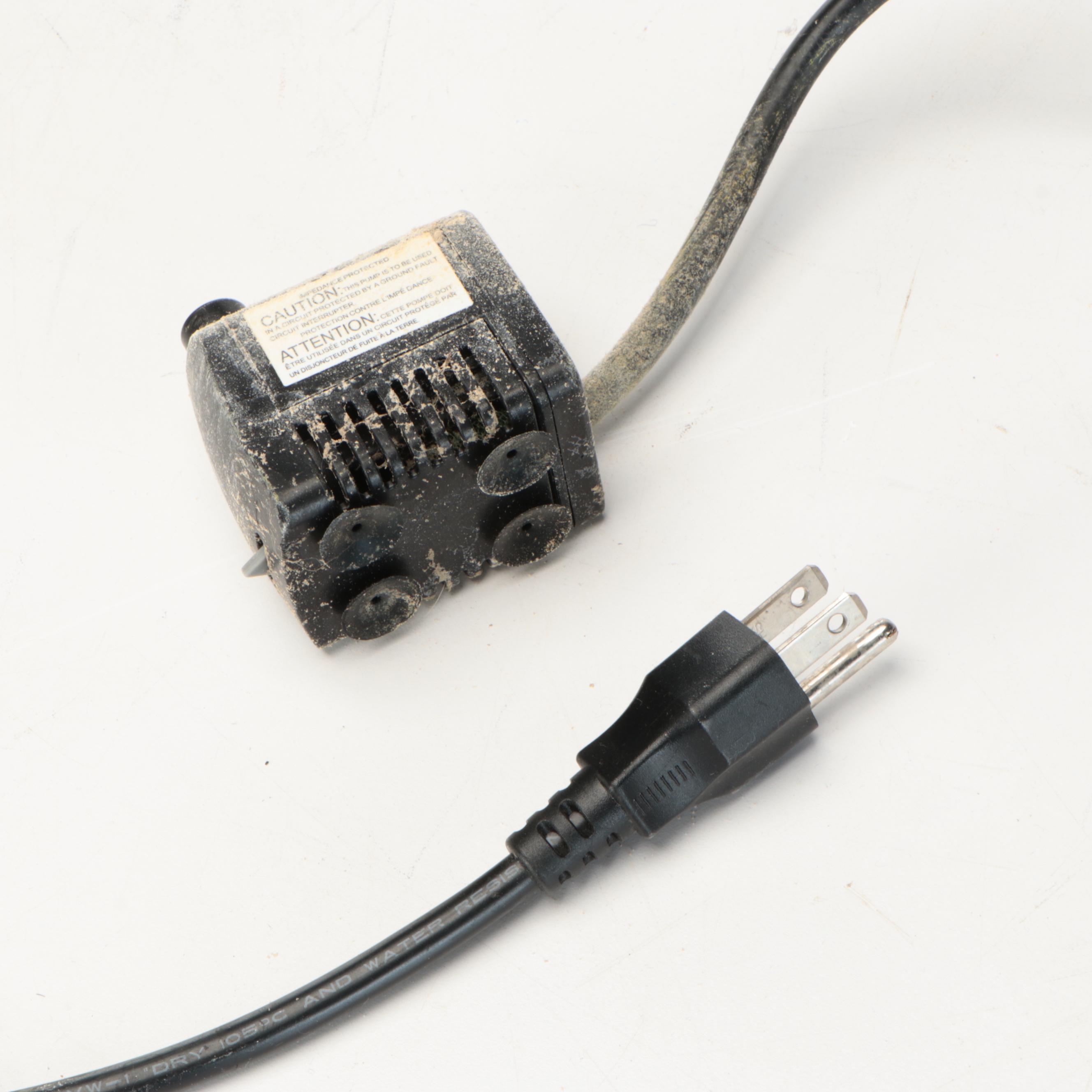 Figural Water Fountain of Two Children Fishing