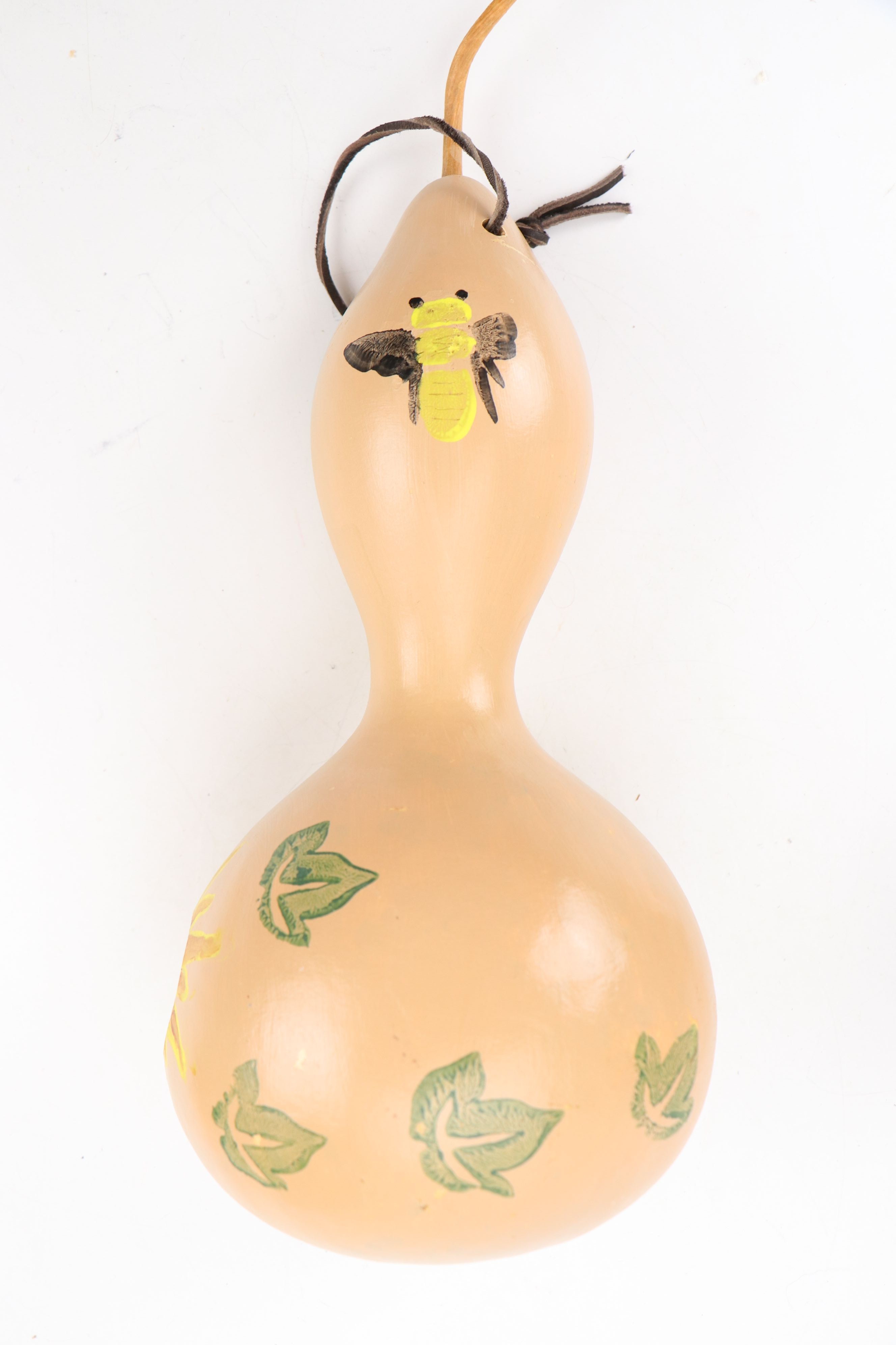 Gourd Birdhouse and Baskets with Polychrome Wood Puffin