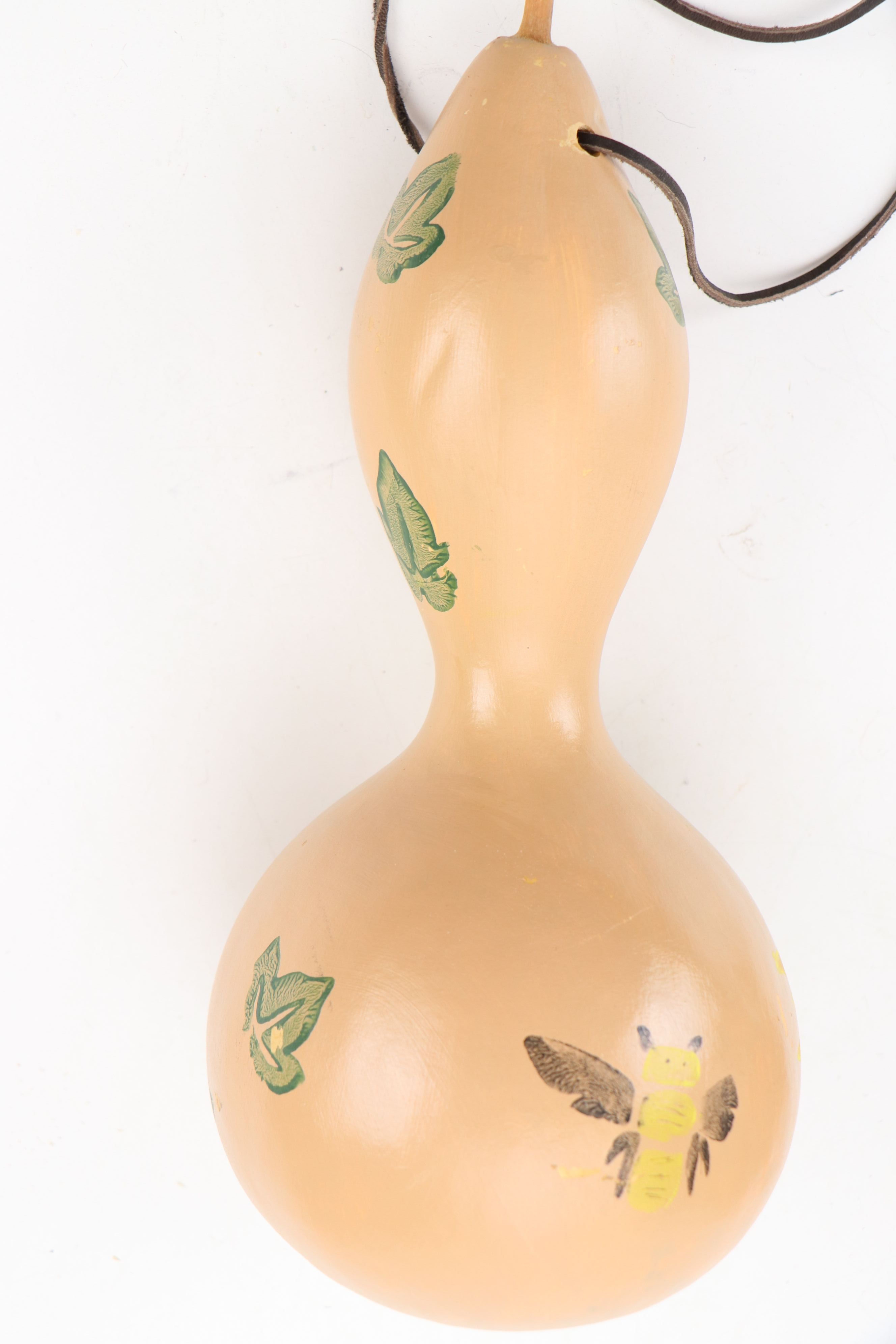 Gourd Birdhouse and Baskets with Polychrome Wood Puffin