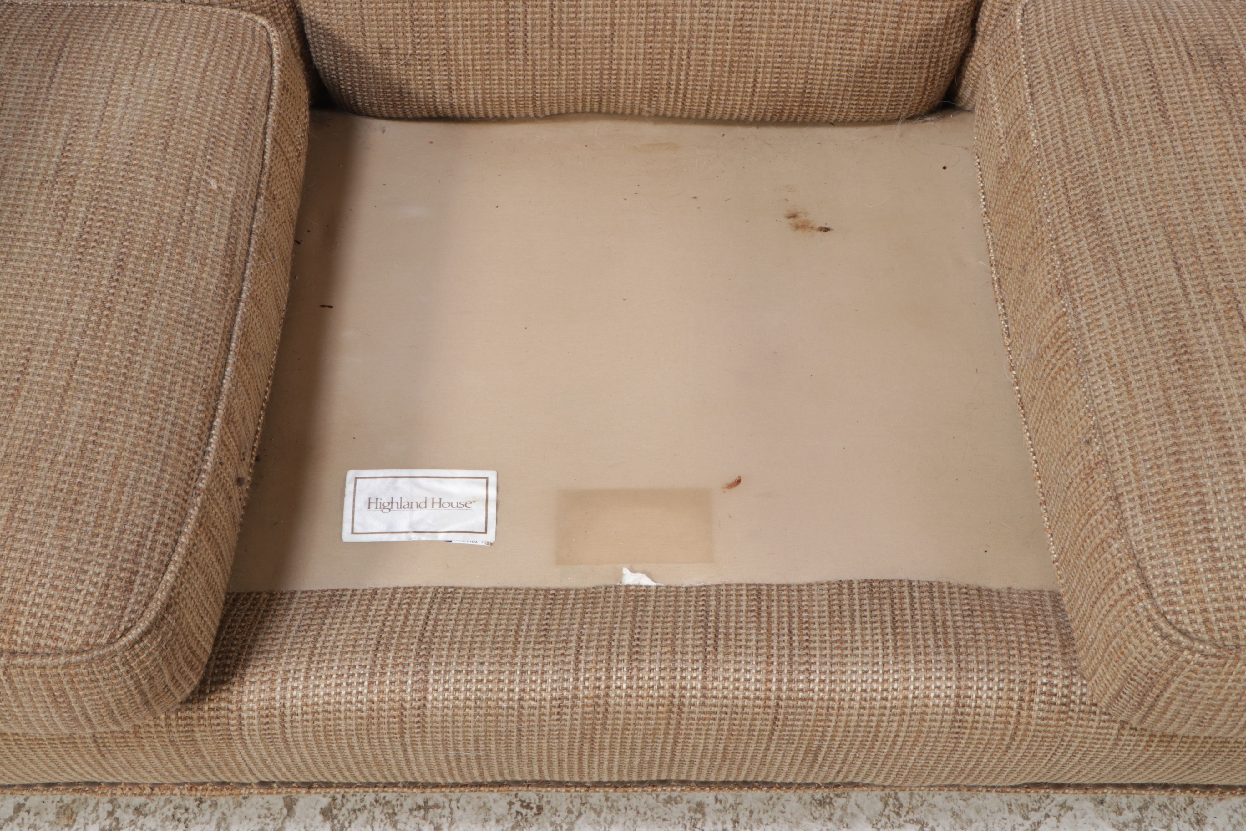 Highland House Tan Upholstered Sofa
