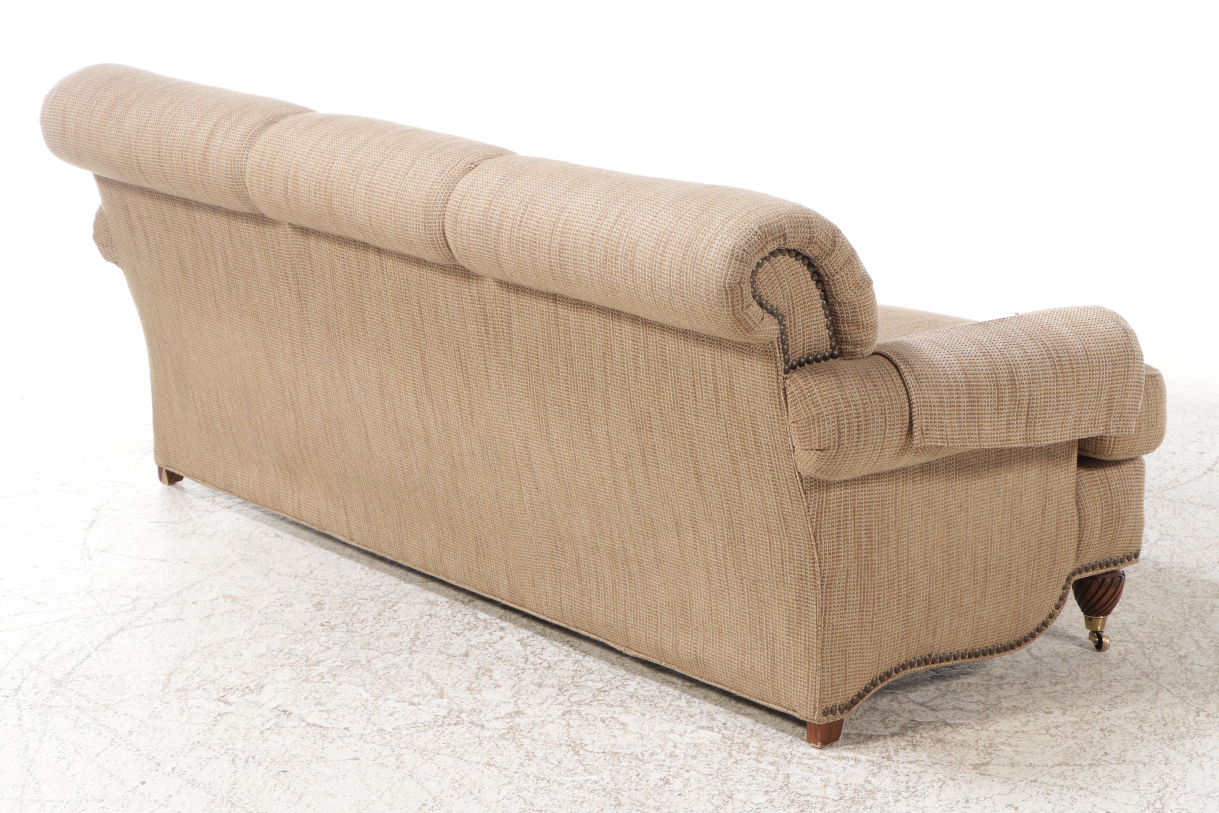 Highland House Tan Upholstered Sofa