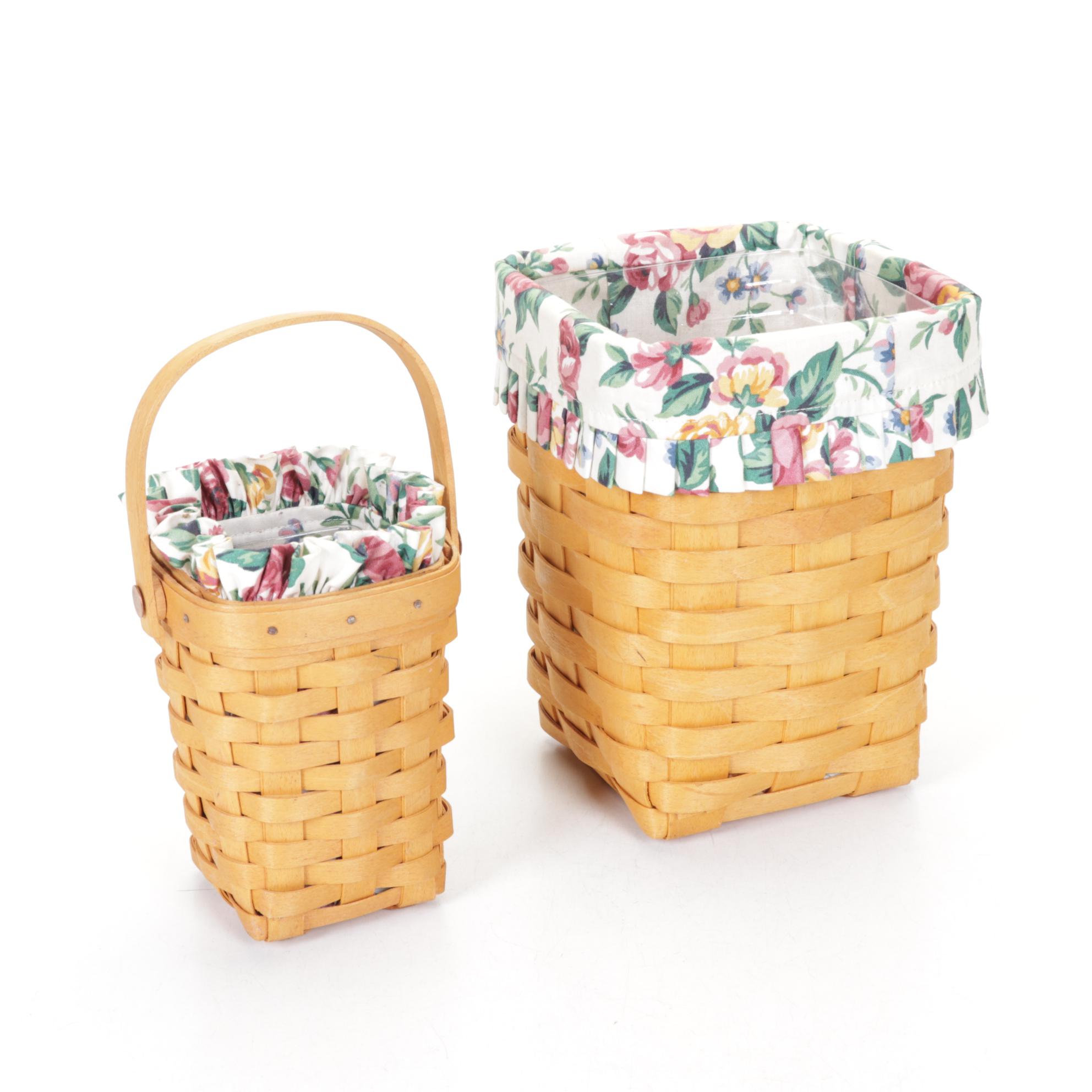 Longaberger "Horizon of Hope" & Other Woven Baskets with Liners