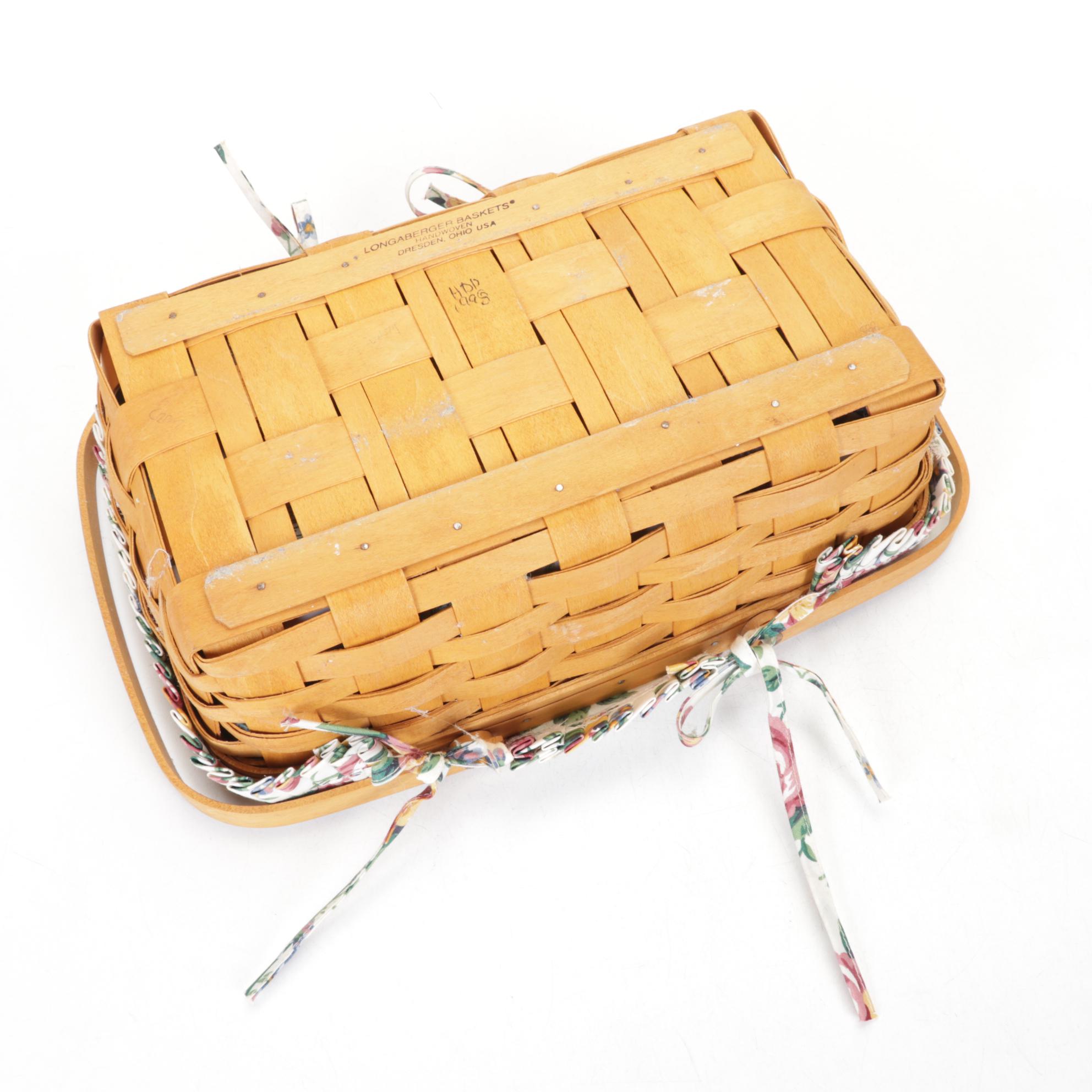 Longaberger "Horizon of Hope" & Other Woven Baskets with Liners