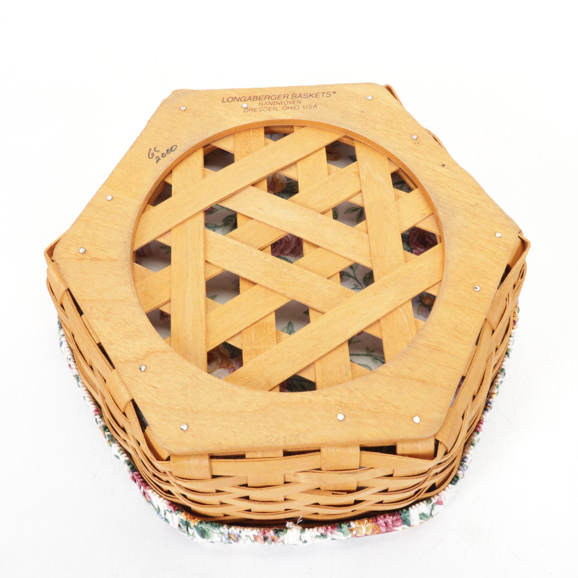 Longaberger "Horizon of Hope" & Other Woven Baskets with Liners