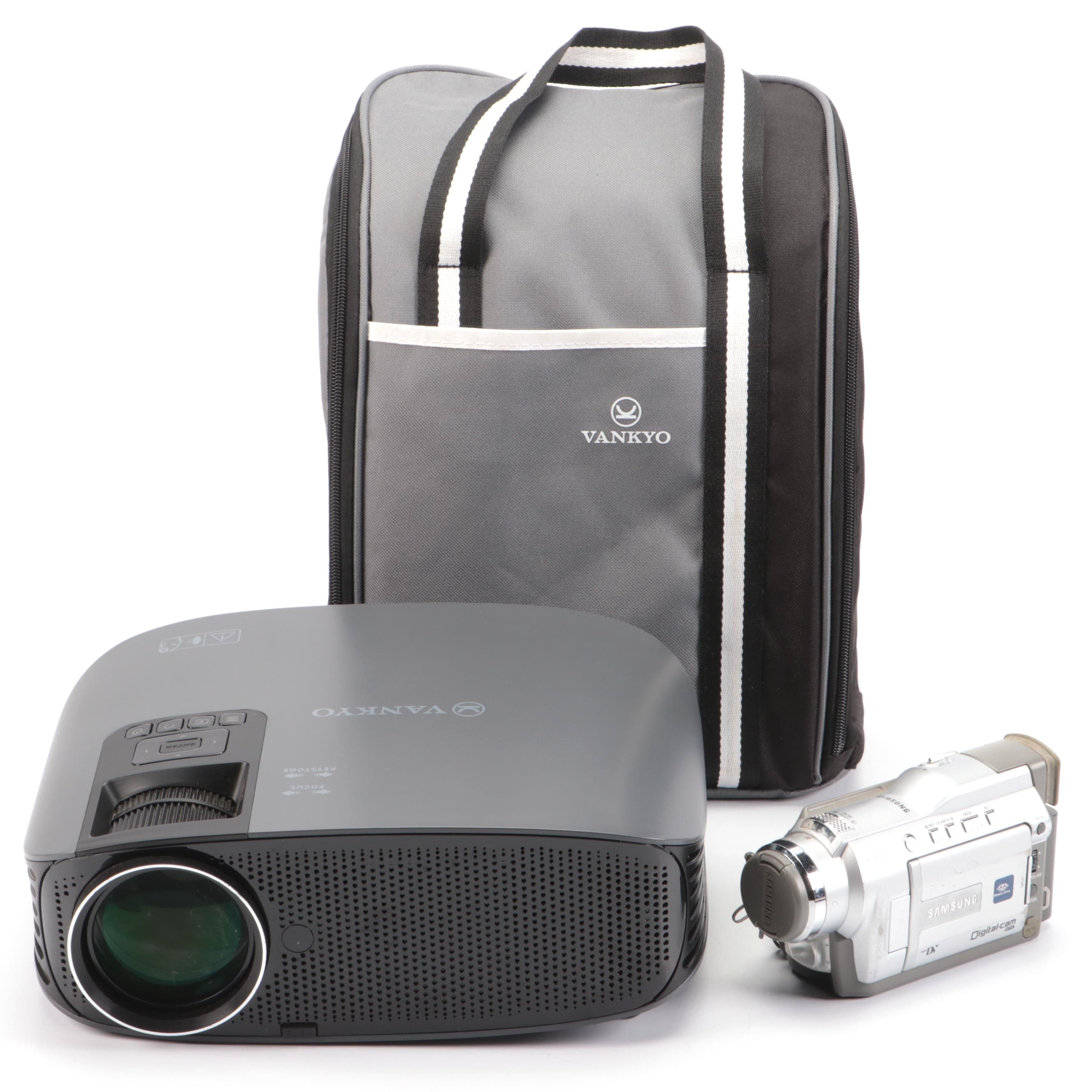 Vankyo Projector with Samsung Digital Cam Recorder