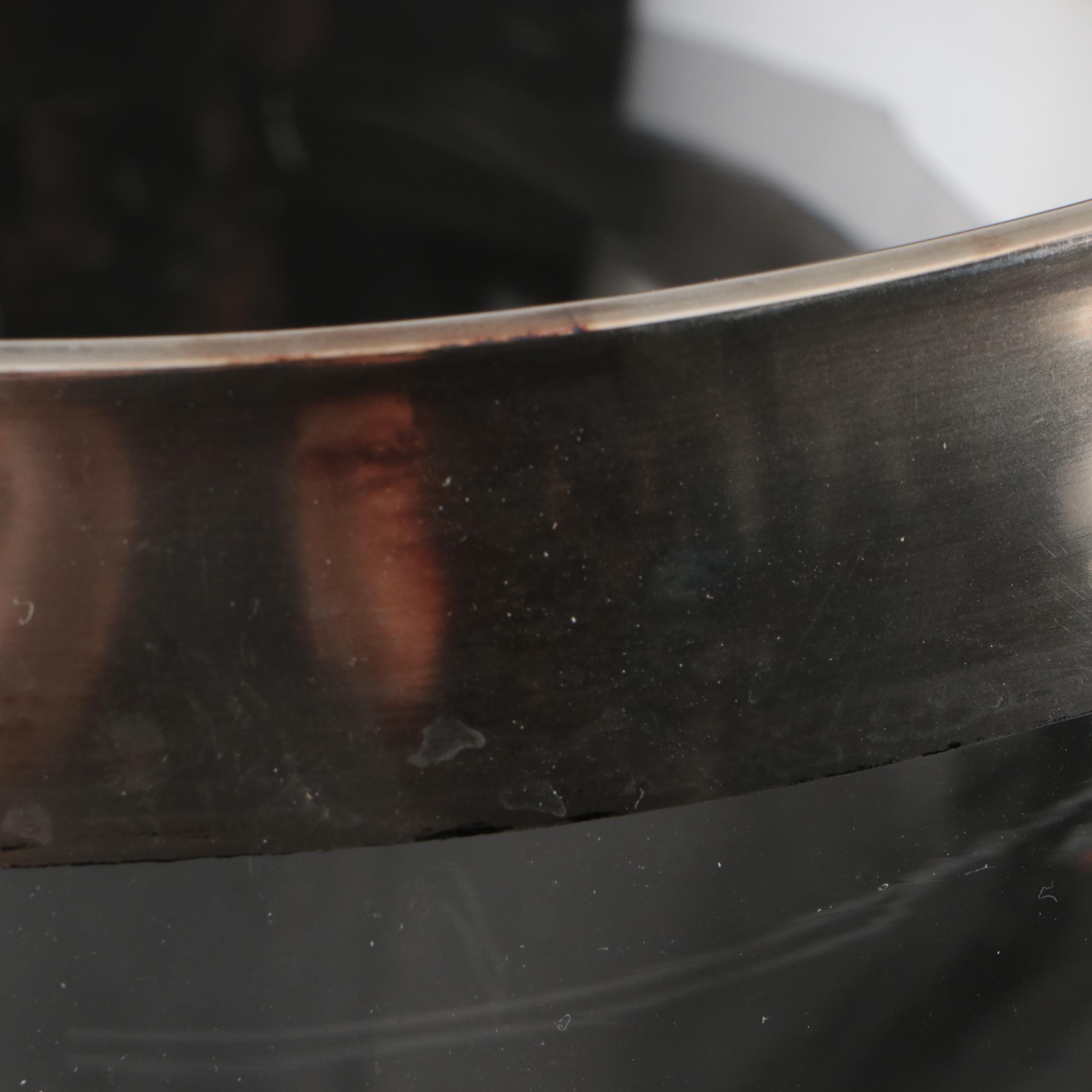 Dorothy C. Thorpe MCM Crystal with Silver Overlay Punch Bowl Set and Platter