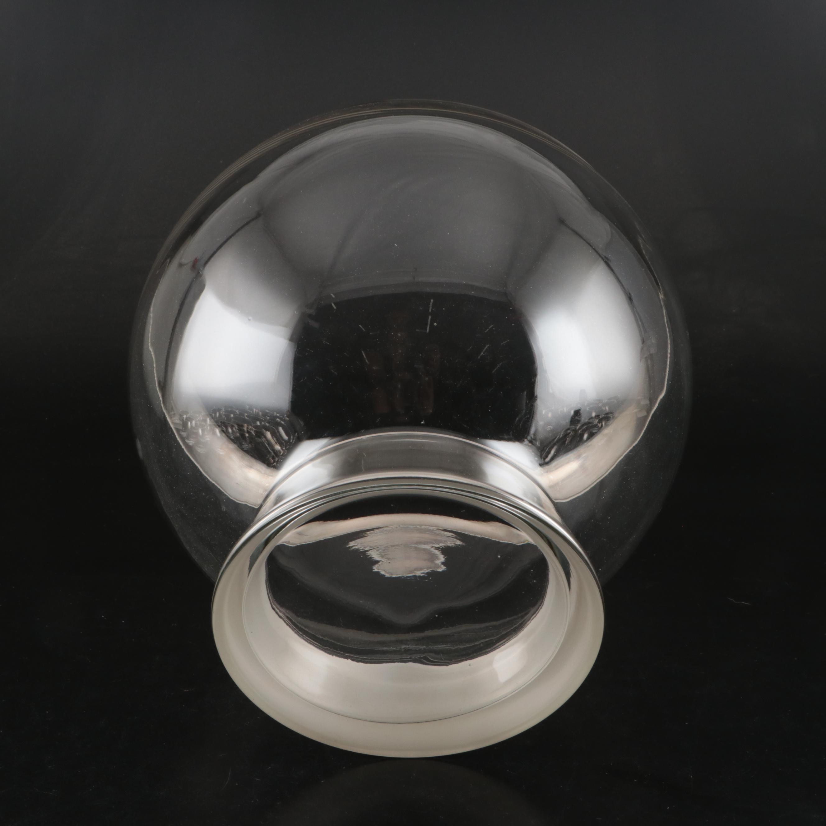 Dorothy C. Thorpe MCM Crystal with Silver Overlay Punch Bowl Set and Platter