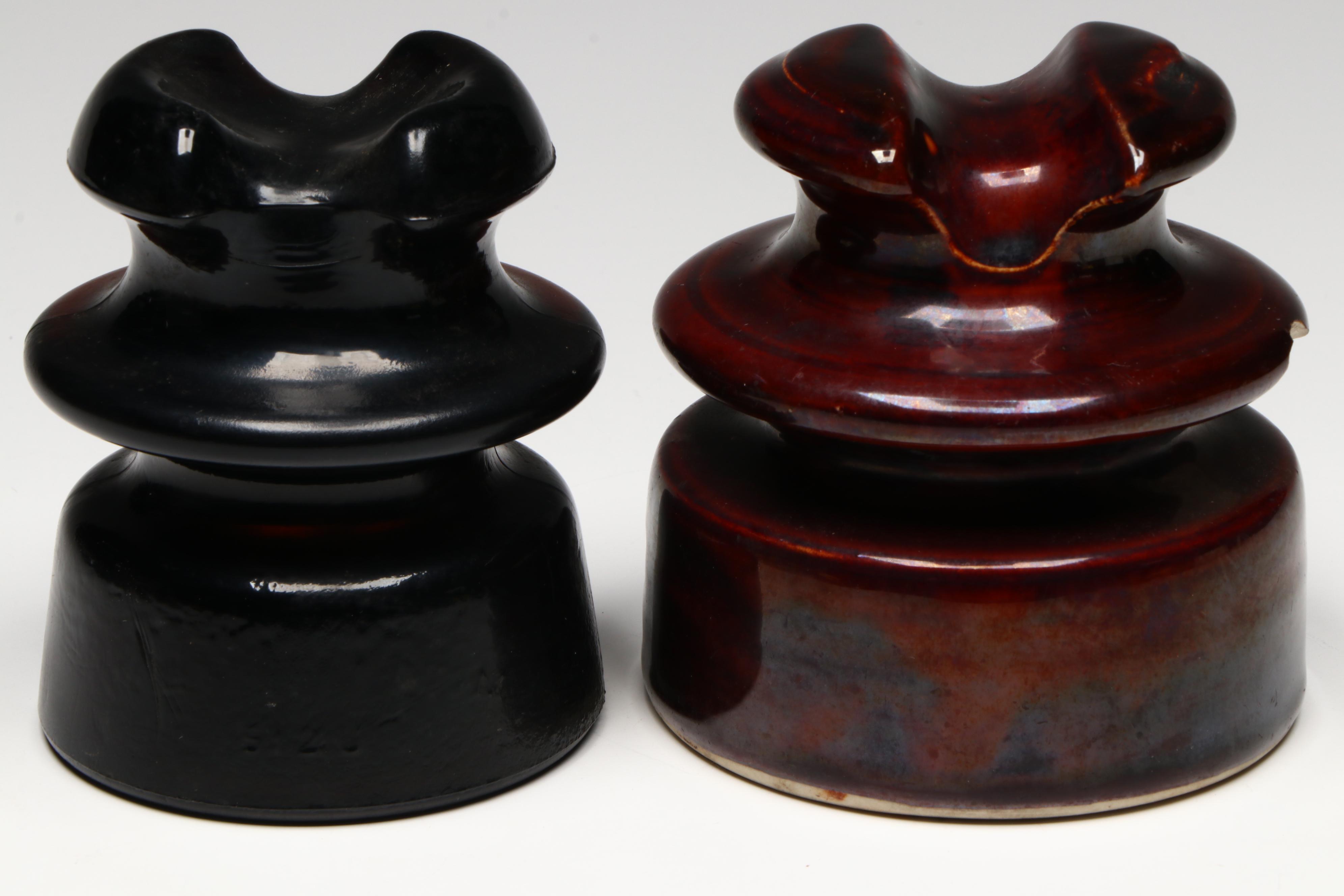 Hemingray Glass & Locke High-Top Ceramic Insulators, Hazel Atlas 1-Gal Jug, More