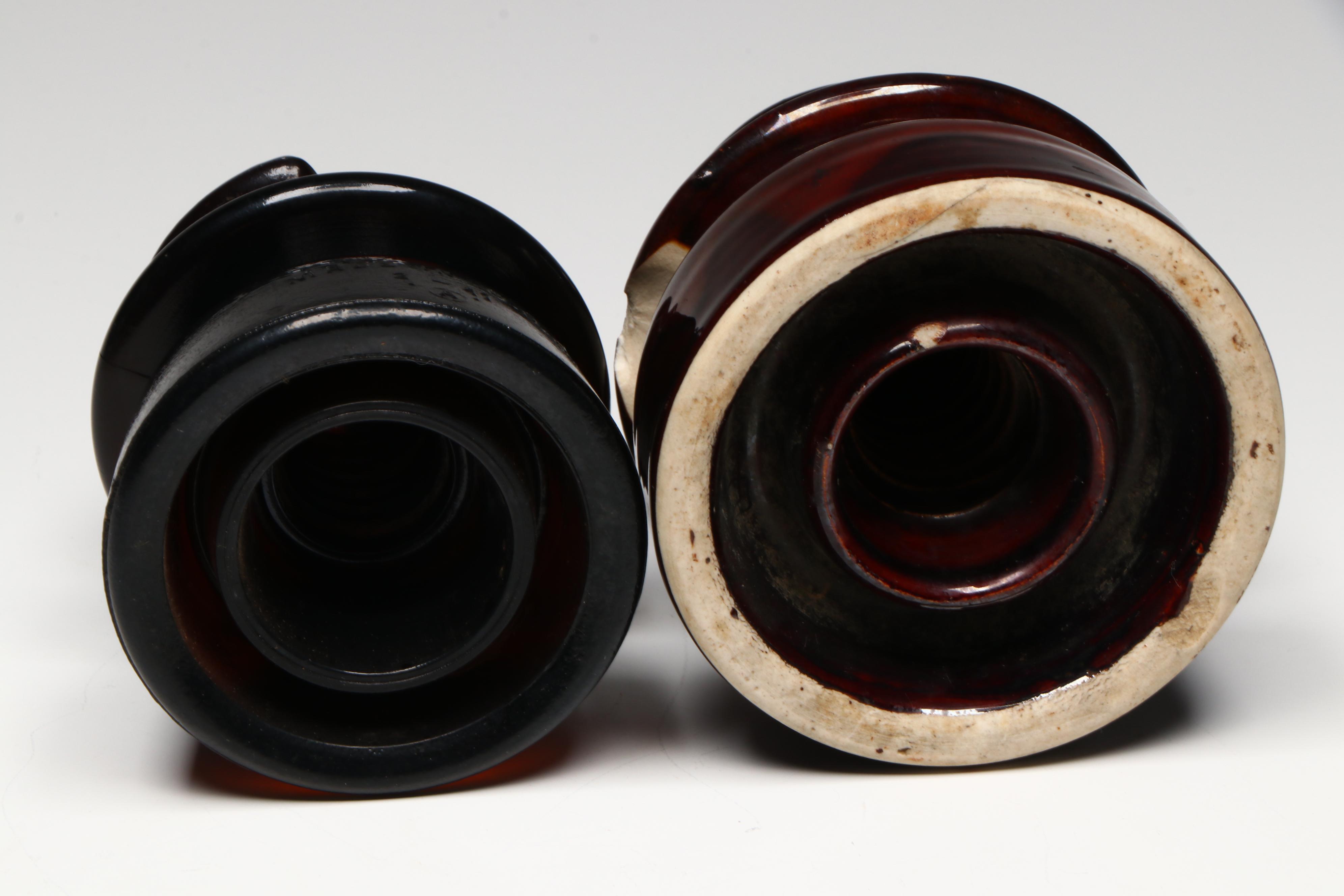 Hemingray Glass & Locke High-Top Ceramic Insulators, Hazel Atlas 1-Gal Jug, More