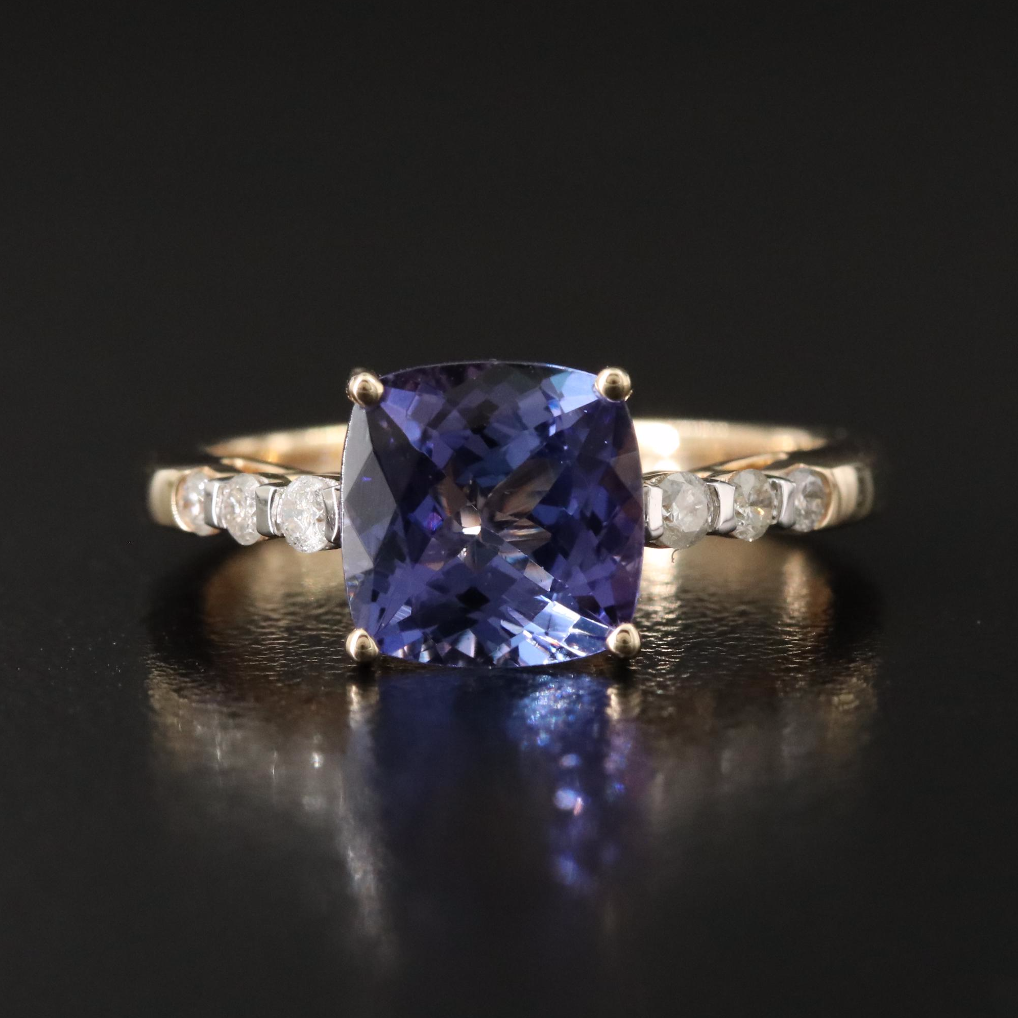 14K Tanzanite and Diamond Ring