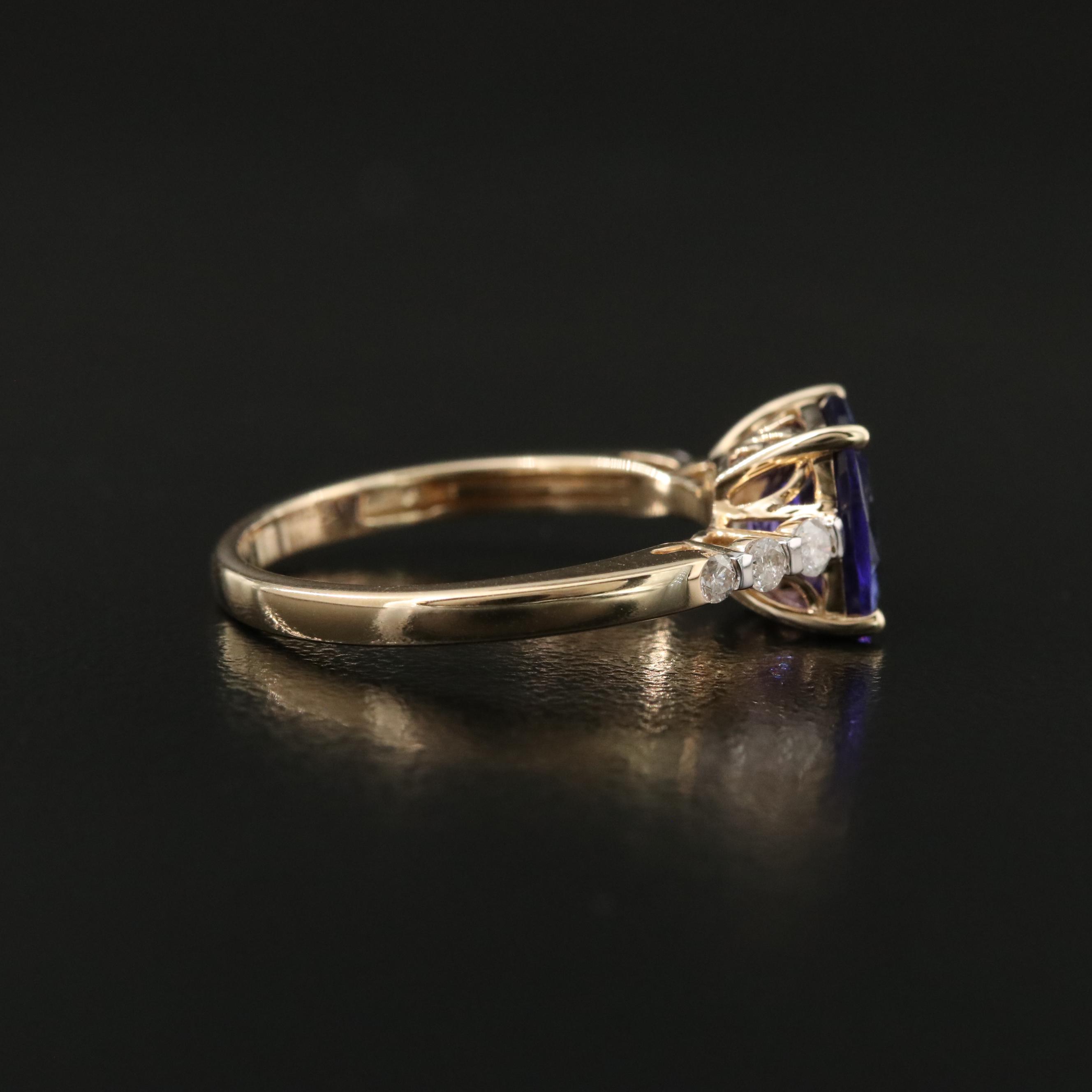 14K Tanzanite and Diamond Ring