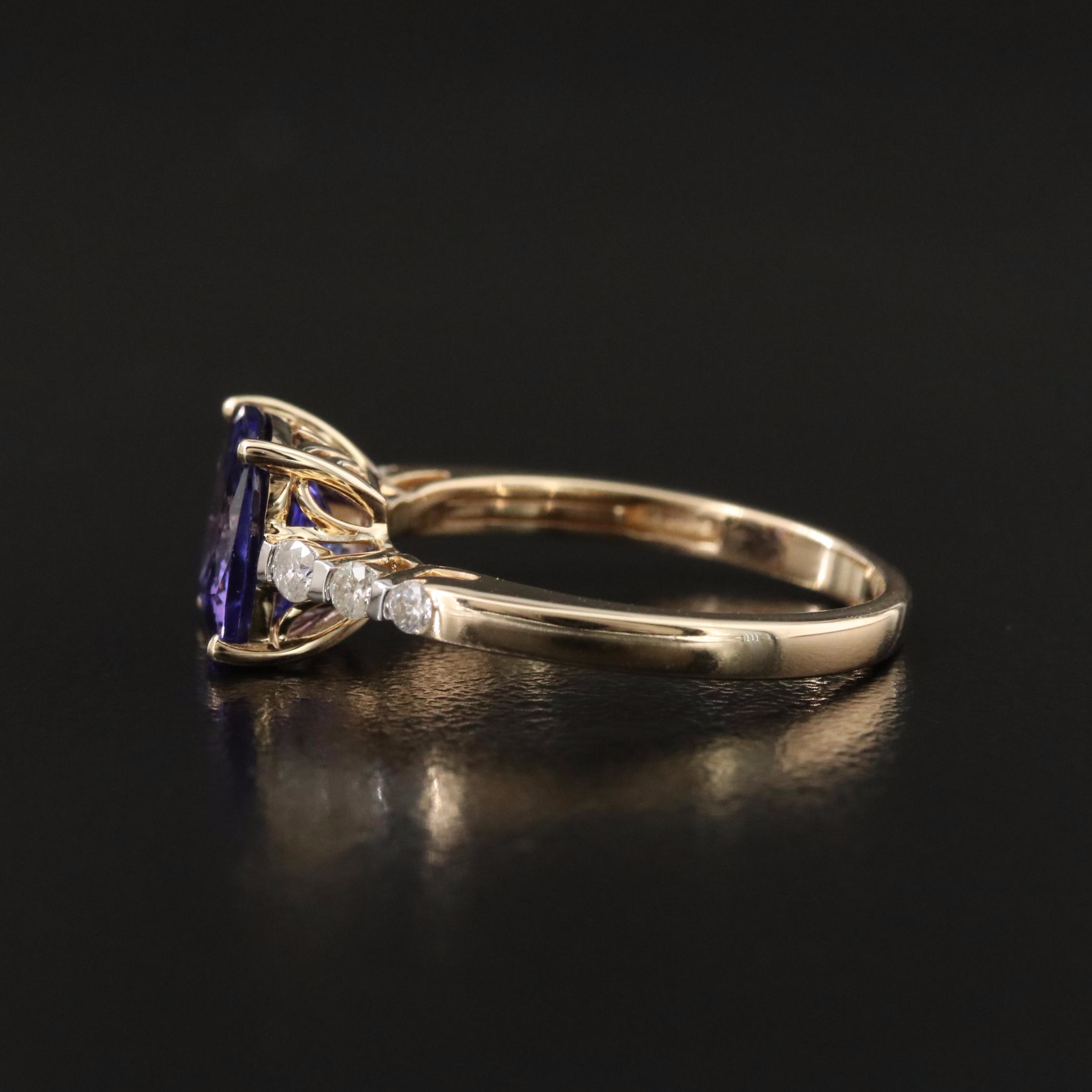 14K Tanzanite and Diamond Ring