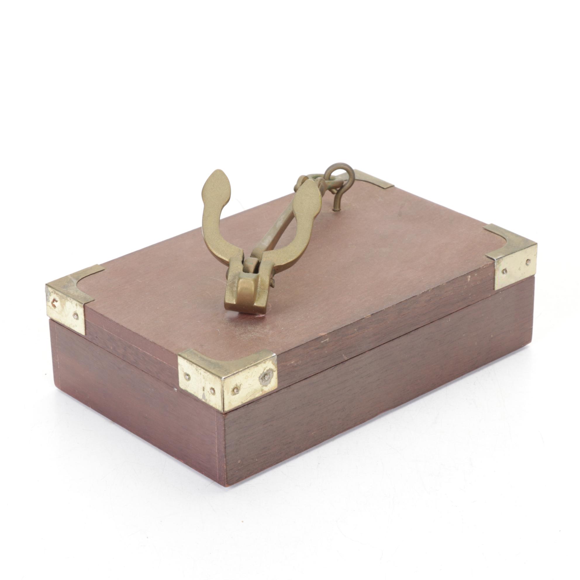 USS Constitution Model Ship with Decorative Anchor Box