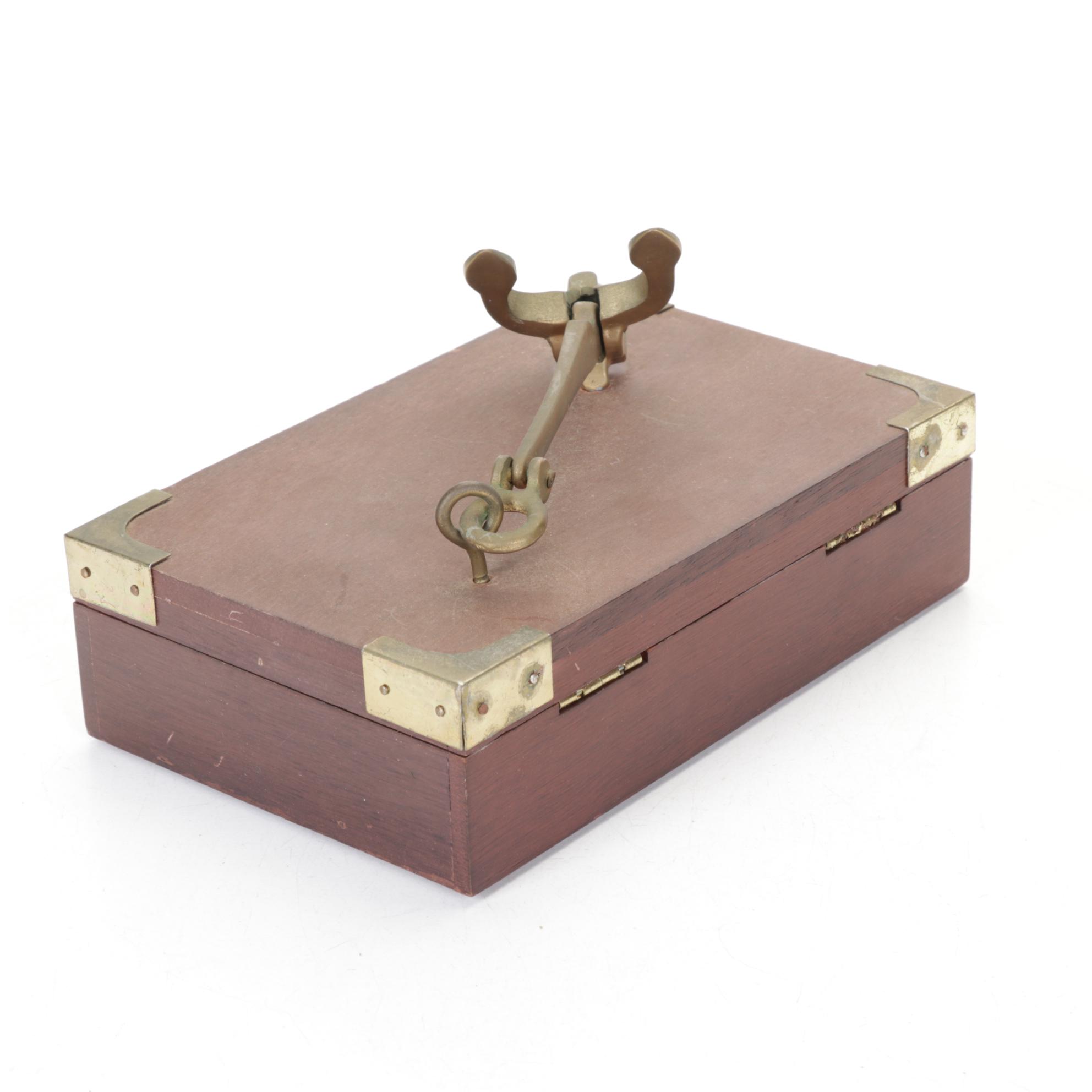 USS Constitution Model Ship with Decorative Anchor Box