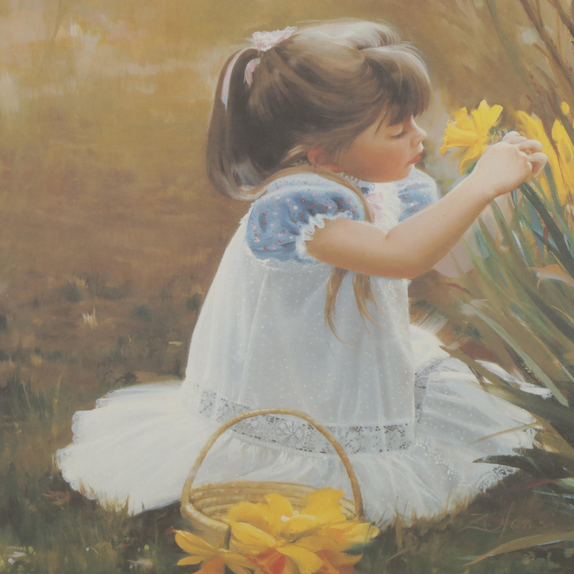 Donald Zolan "Flowers for Mother" Offset Lithograph, 1991