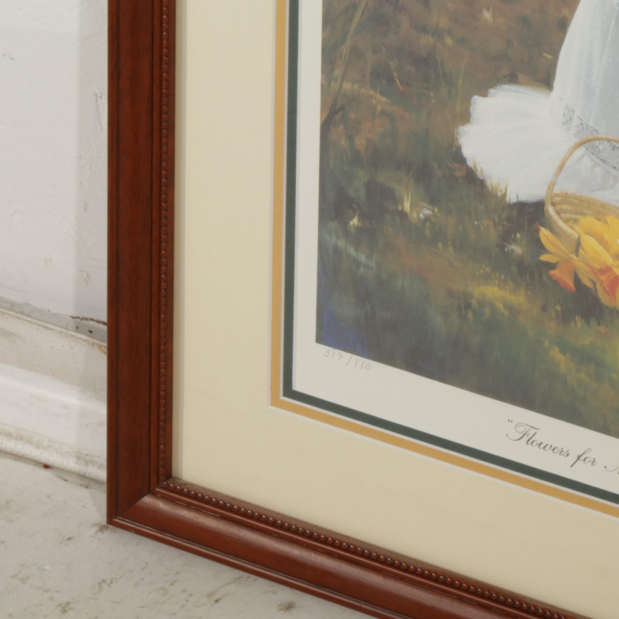 Donald Zolan "Flowers for Mother" Offset Lithograph, 1991