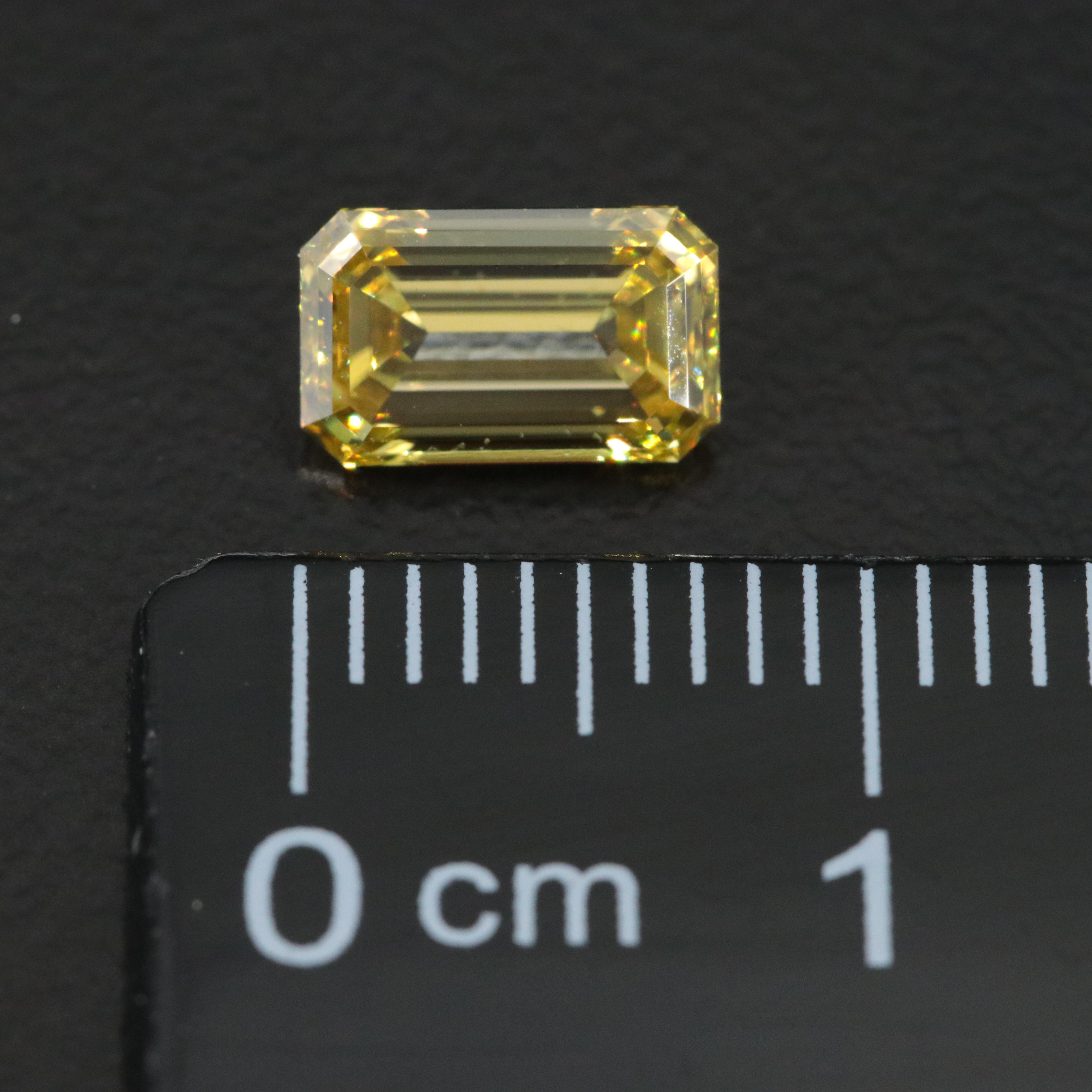 Loose 1.05 CT Lab Grown Fancy Yellow Diamond with IGI Report