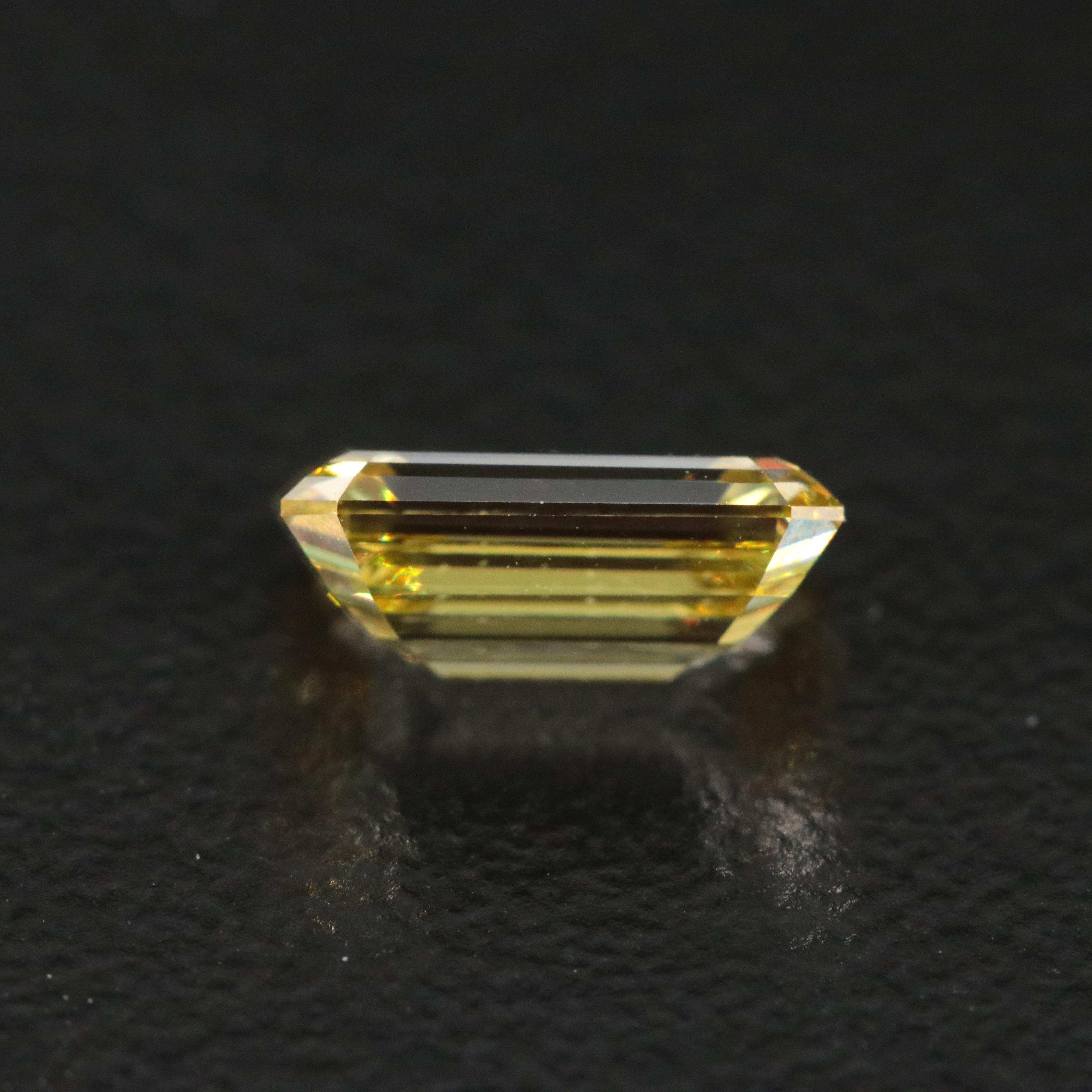Loose 1.05 CT Lab Grown Fancy Yellow Diamond with IGI Report