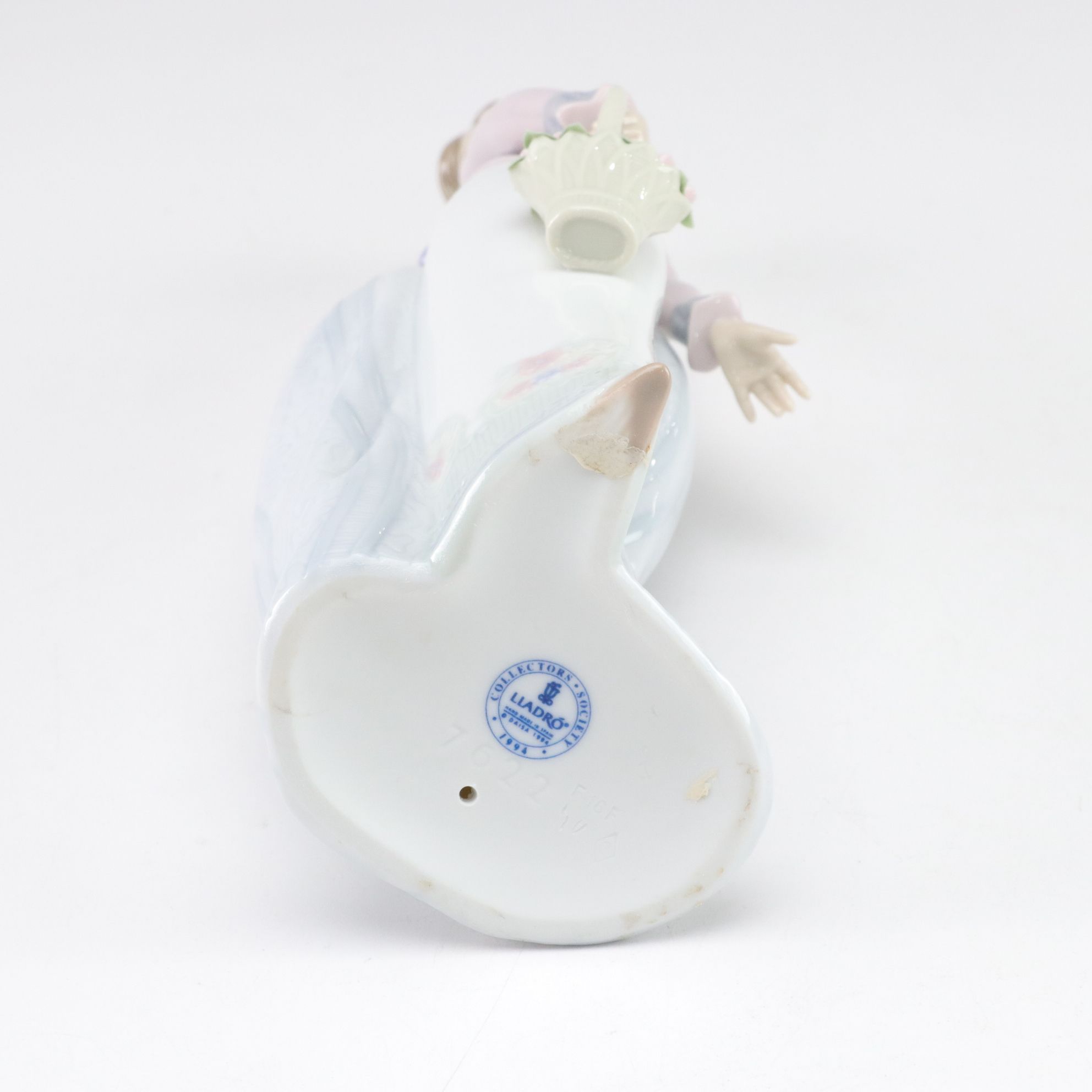 Lladró "Basket of Love" and "Innocence in Bloom" Porcelain Figurines, 1990s