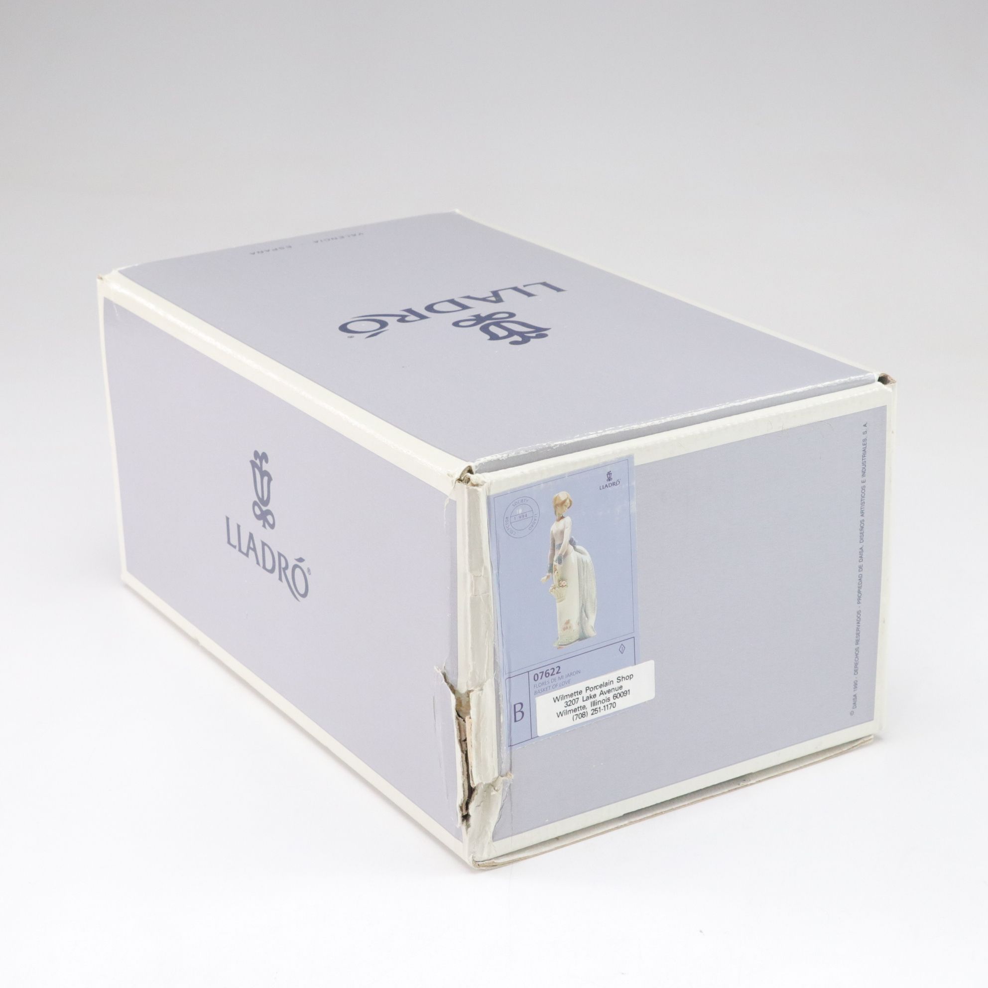 Lladró "Basket of Love" and "Innocence in Bloom" Porcelain Figurines, 1990s