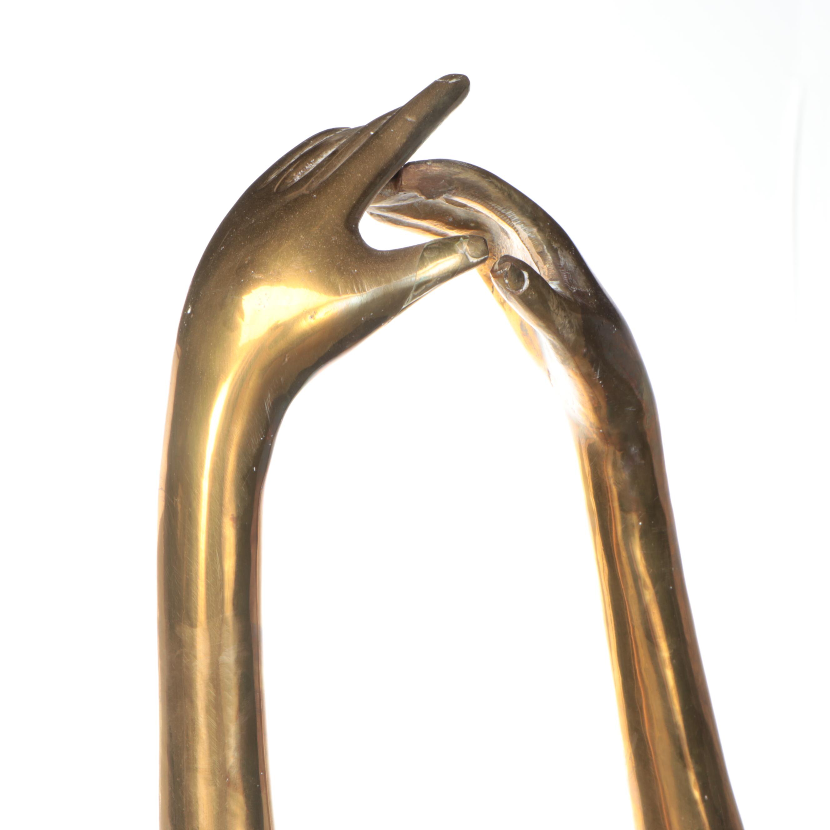 Lifesize Art Deco Style Brass Ballet Dancer Sculpture