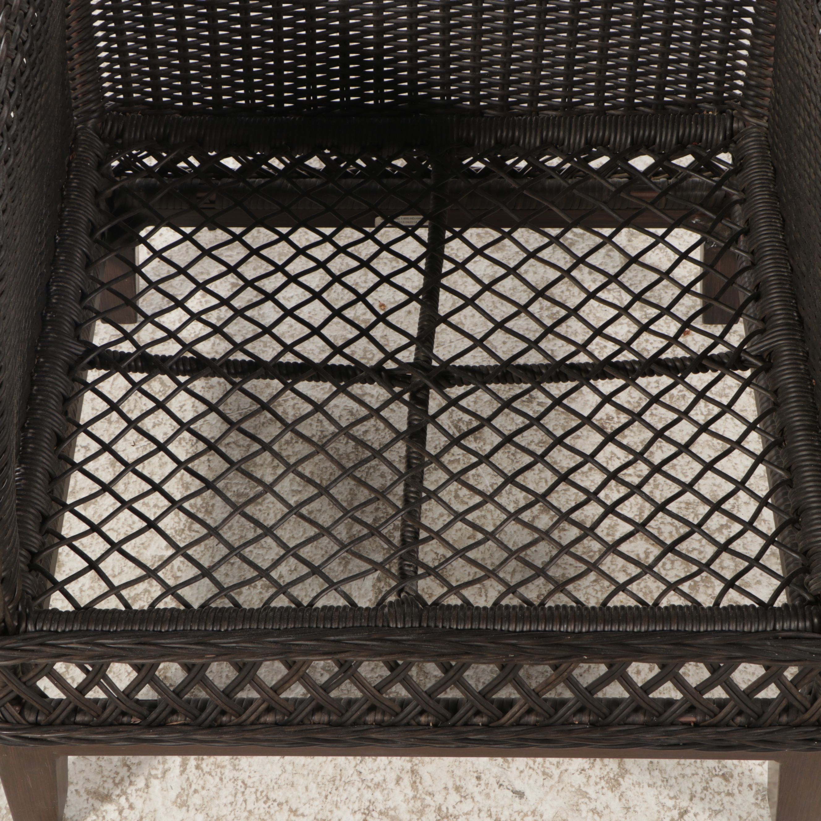 Pair of Hampton Bay Resin Wicker Patio Lounge Chairs with Accent Table