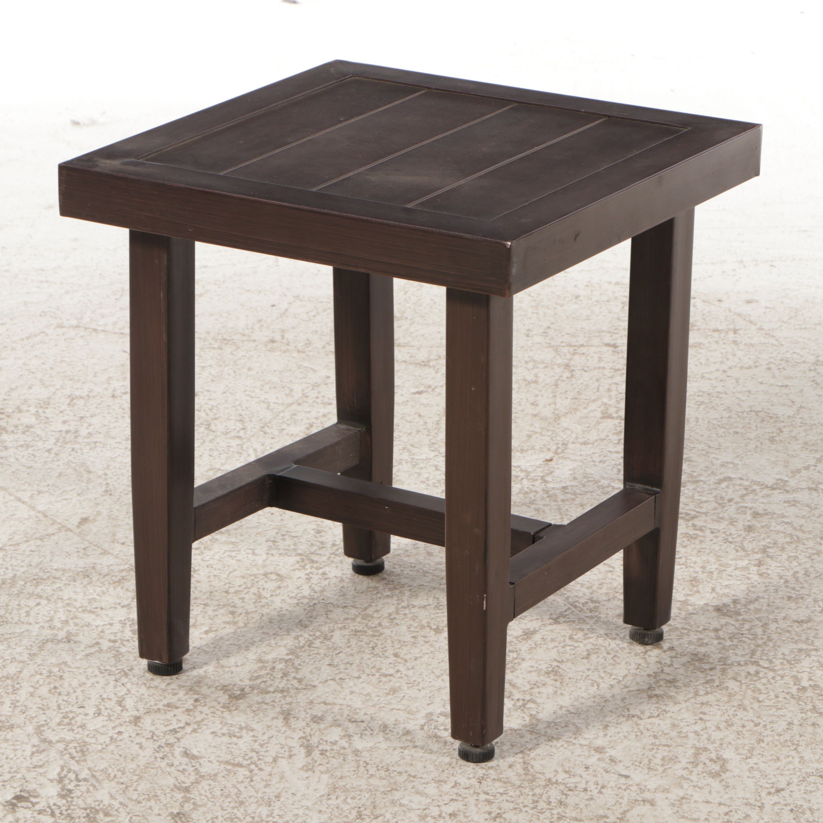 Pair of Hampton Bay Resin Wicker Patio Lounge Chairs with Accent Table