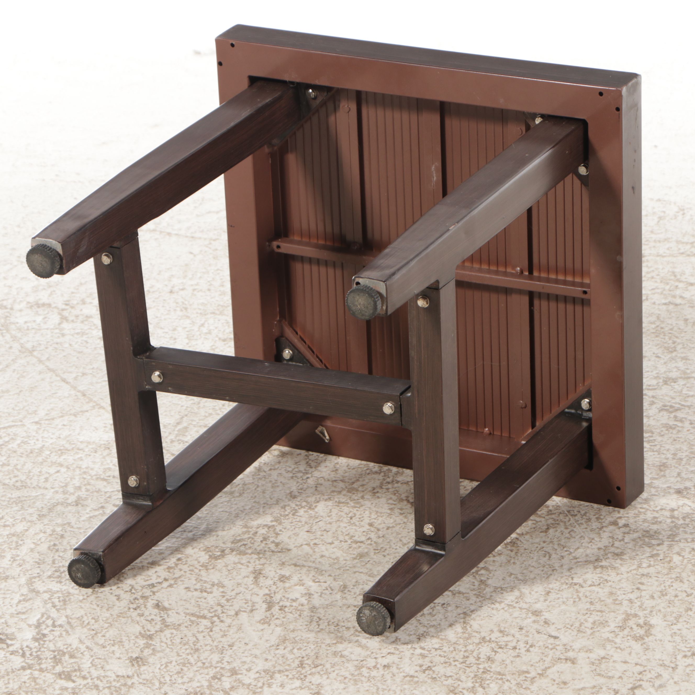 Pair of Hampton Bay Resin Wicker Patio Lounge Chairs with Accent Table