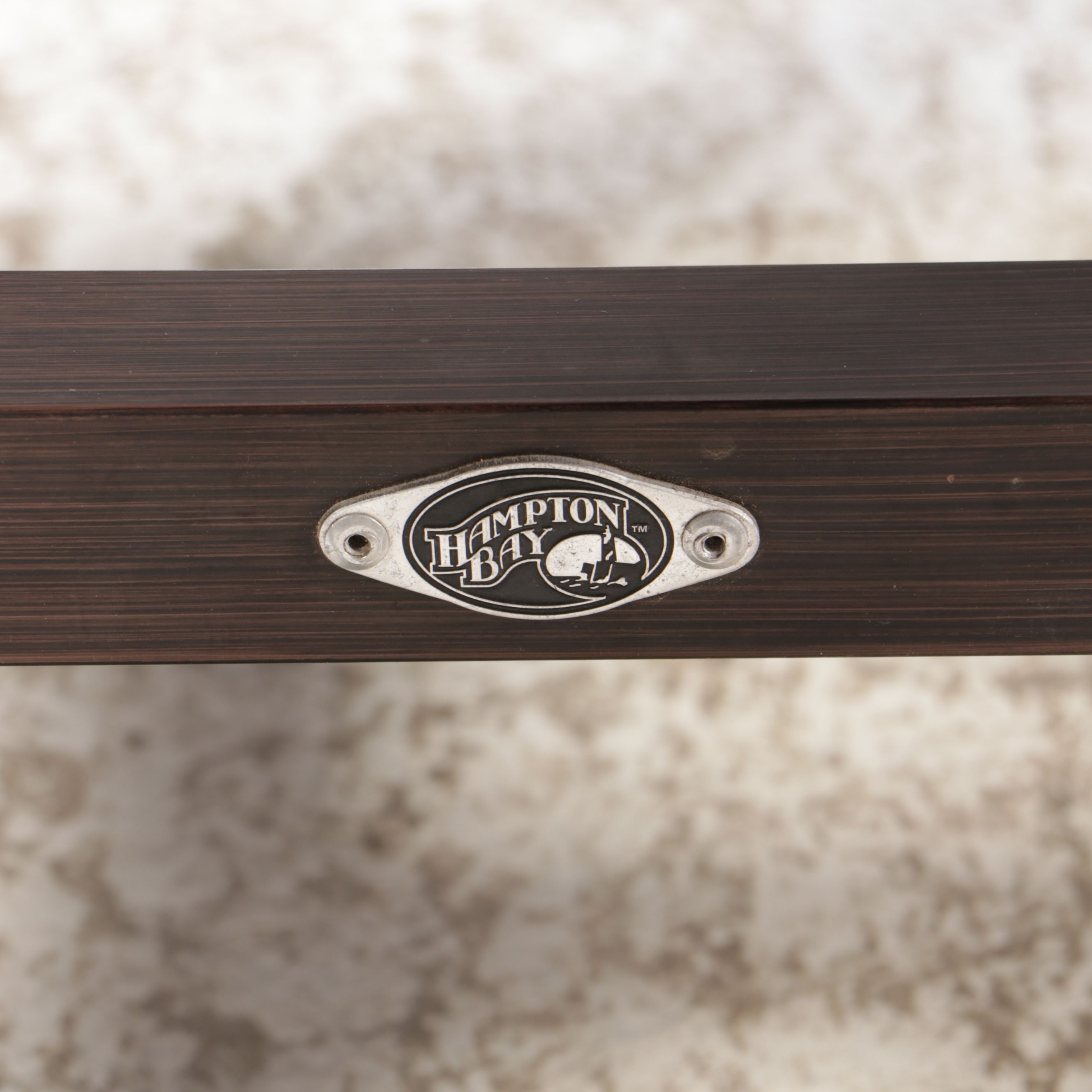 Pair of Hampton Bay Resin Wicker Patio Lounge Chairs with Accent Table